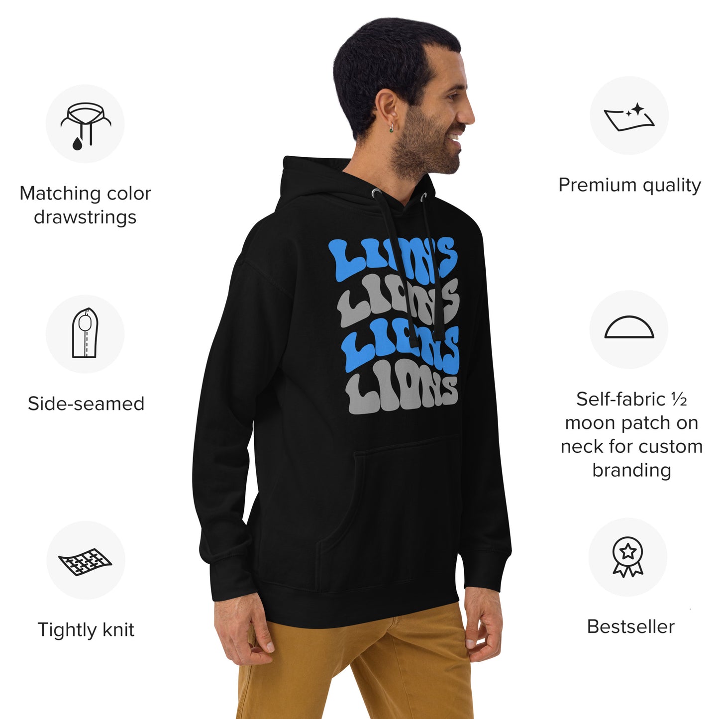 Unisex Hoodie - Lions Football