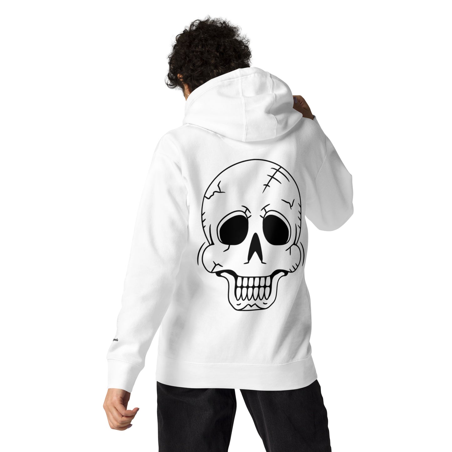 Unisex Hoodie - Halloween Skeleton White Hoodie