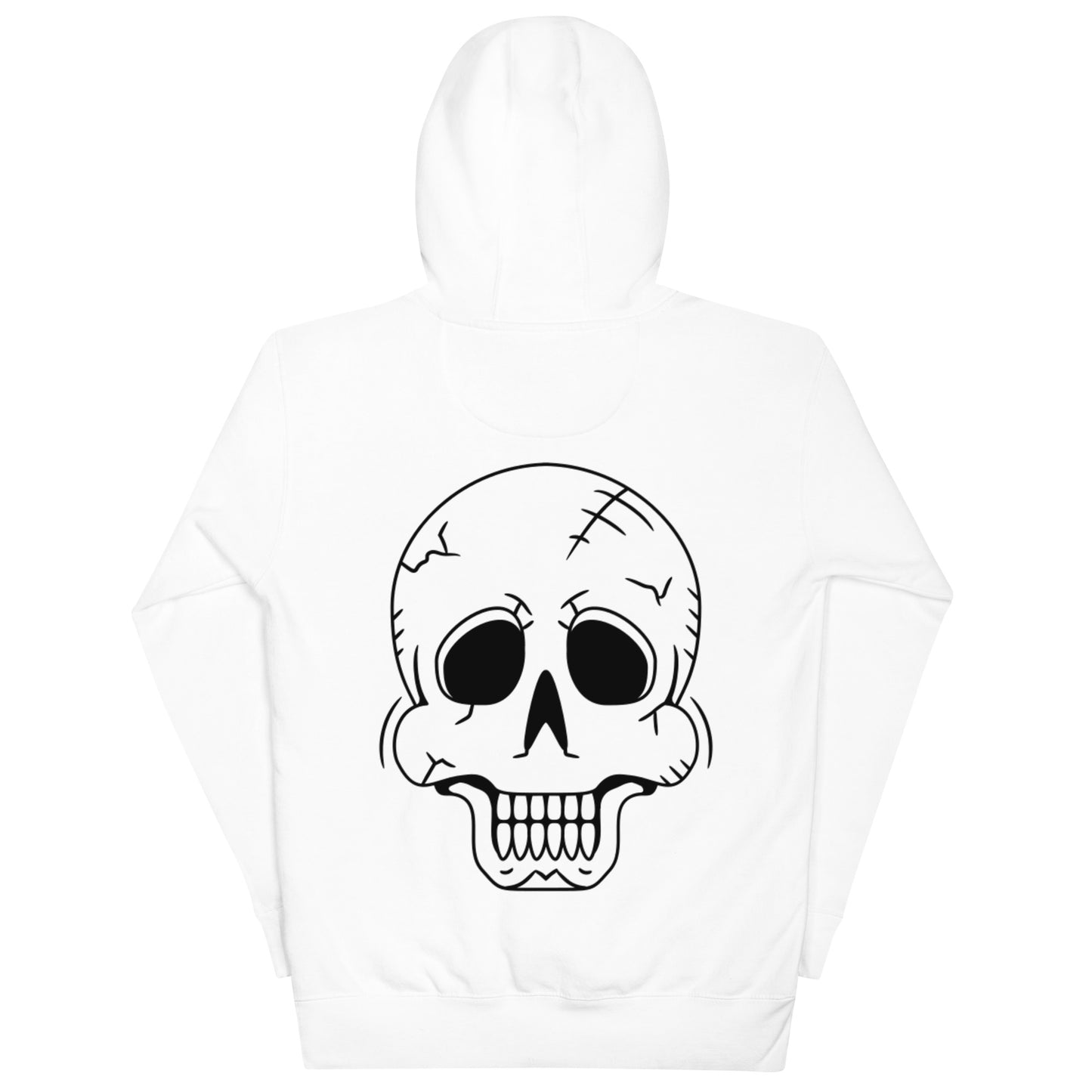 Unisex Hoodie - Halloween Skeleton White Hoodie