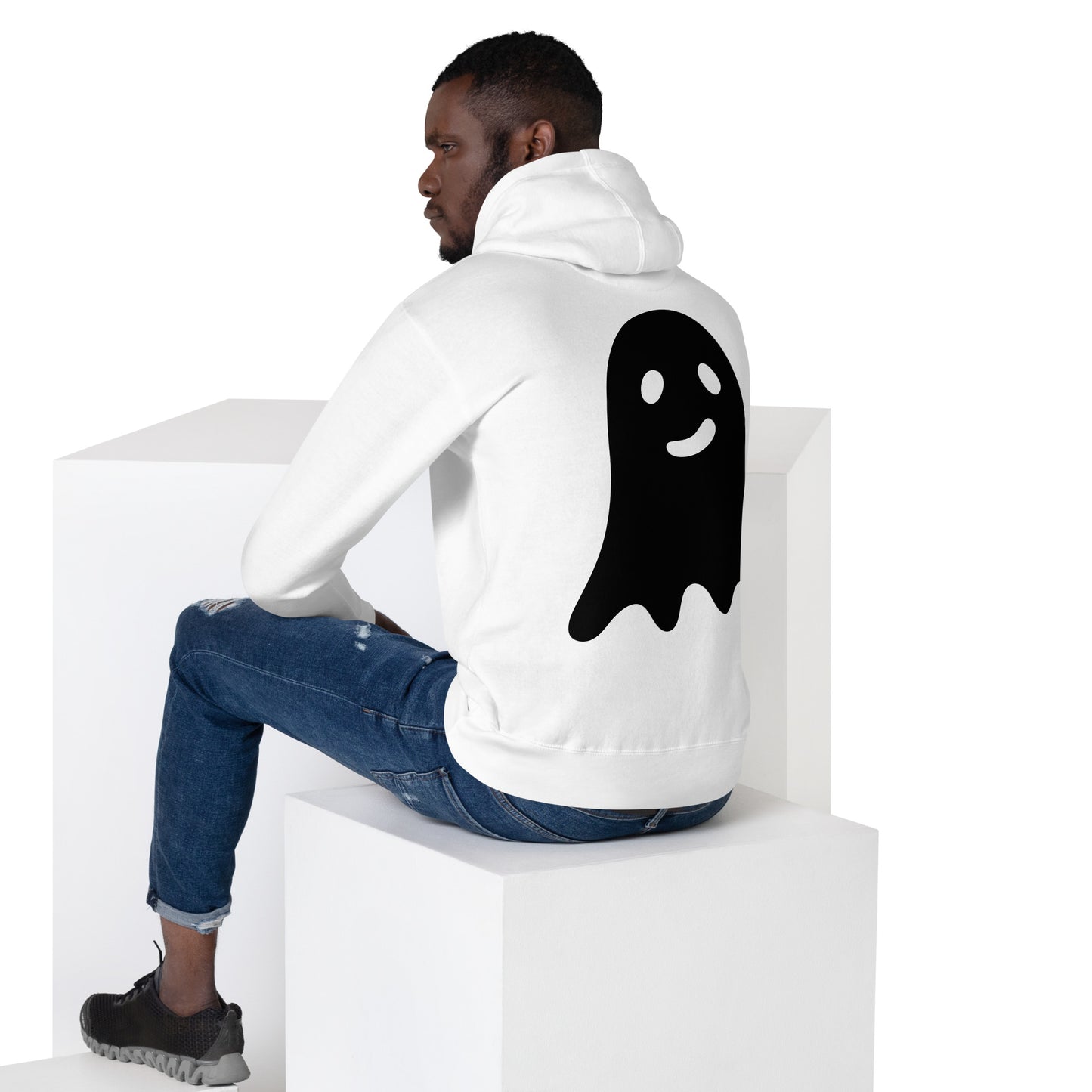 Unisex Hoodie - Halloween Ghost White Hoodie