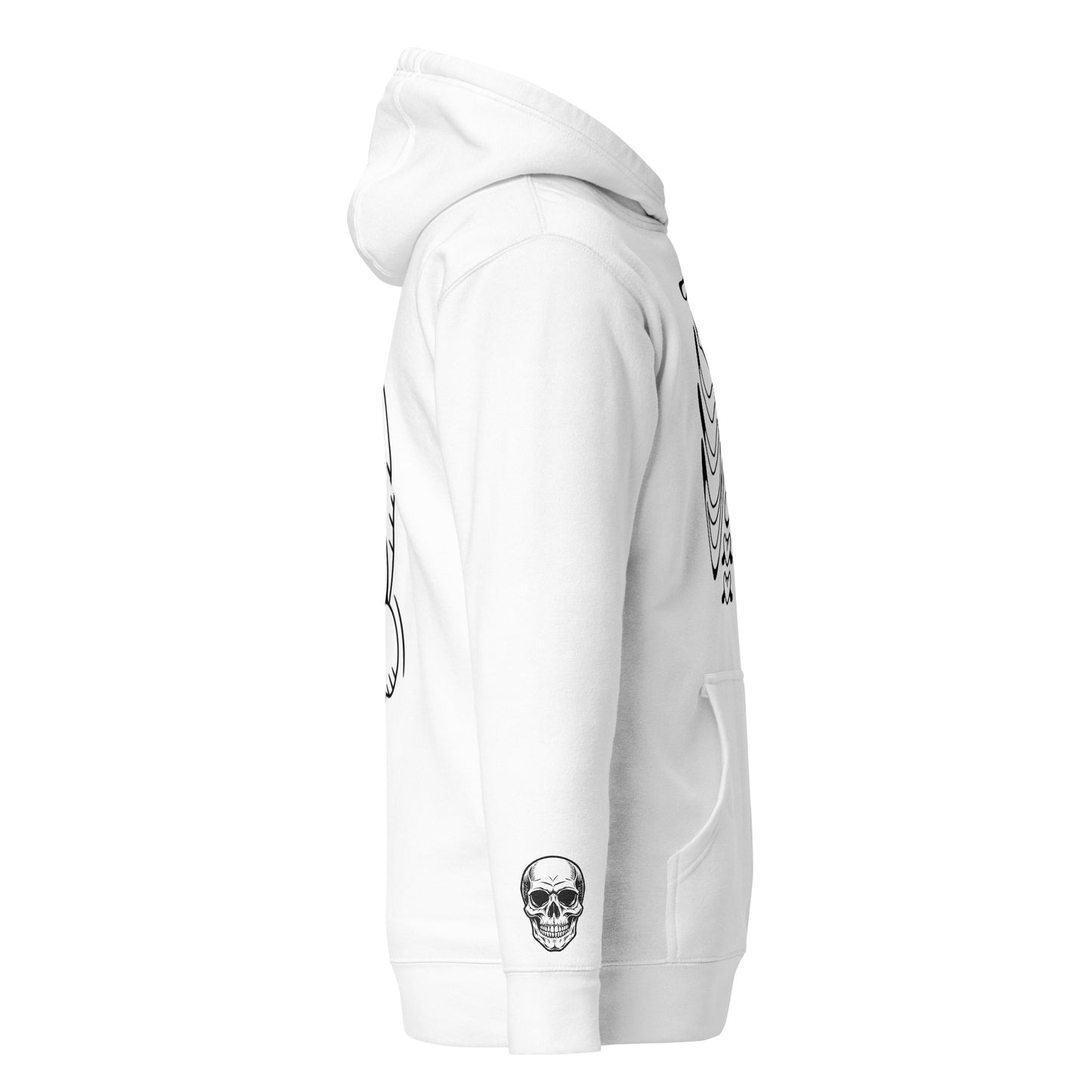 Unisex Hoodie - Halloween Skeleton White Hoodie