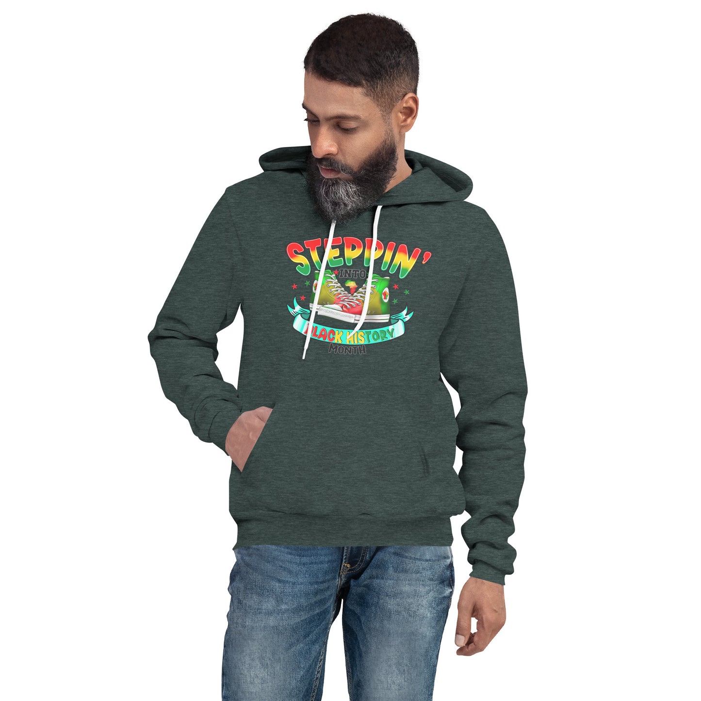 Unisex hoodie - Steppin Into Black History Month