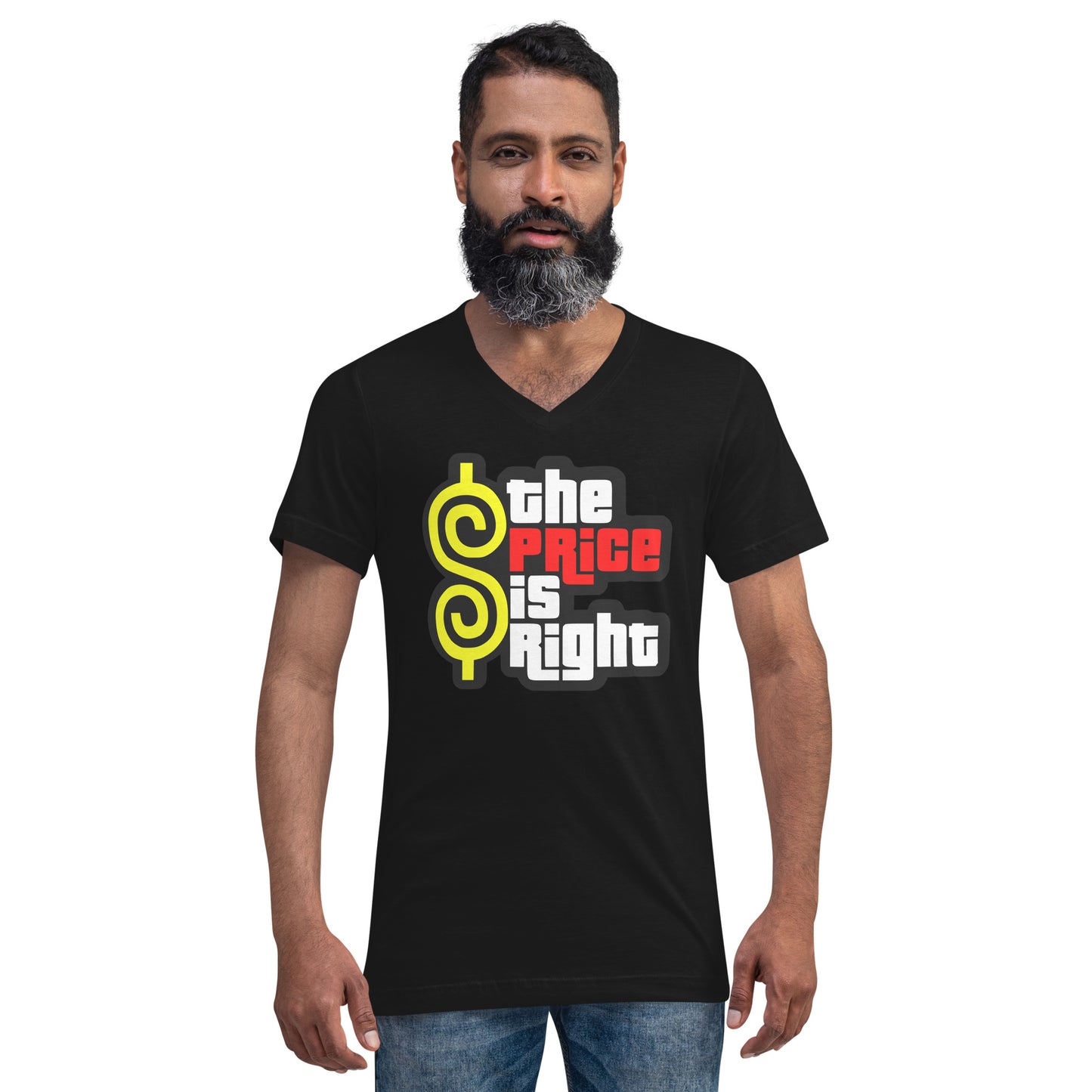 Unisex Short Sleeve V-Neck T-Shirt - The Price is Right T-Shirt