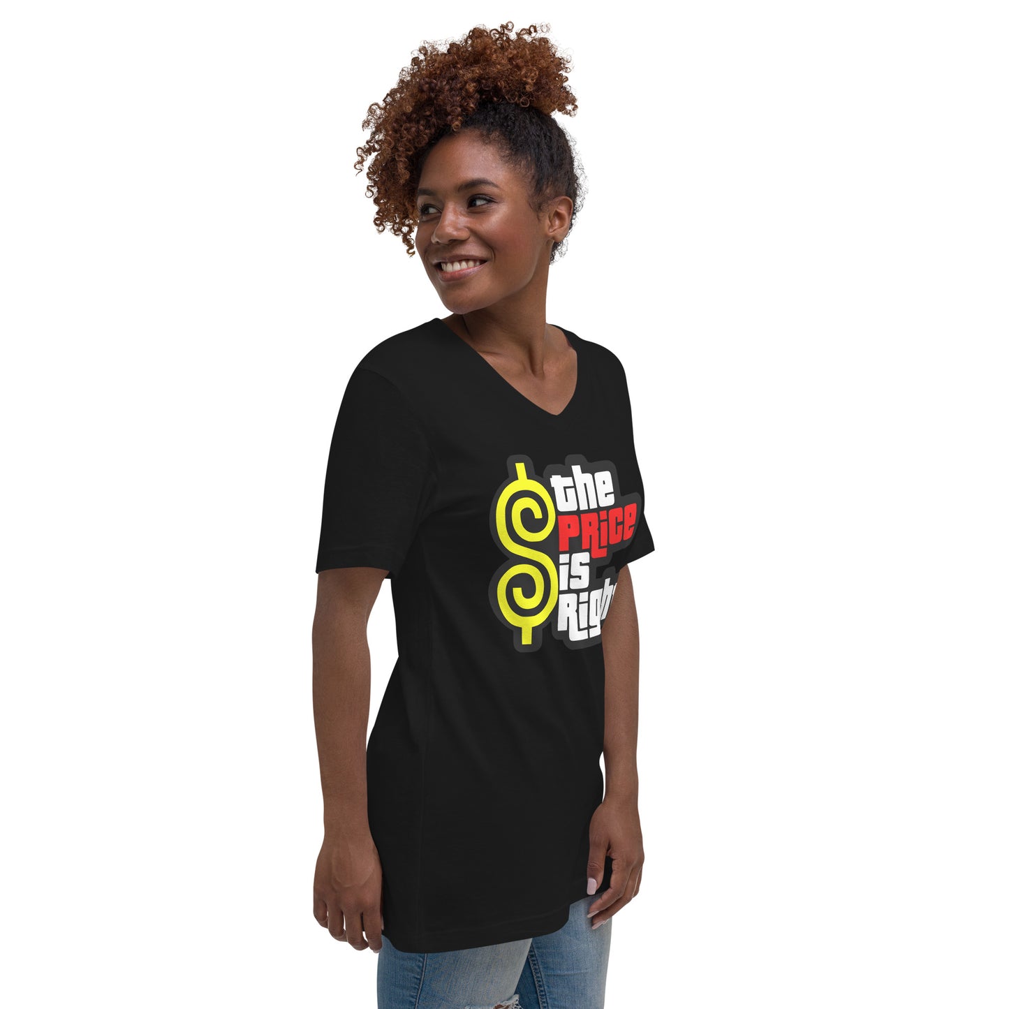 Unisex Short Sleeve V-Neck T-Shirt - The Price is Right T-Shirt