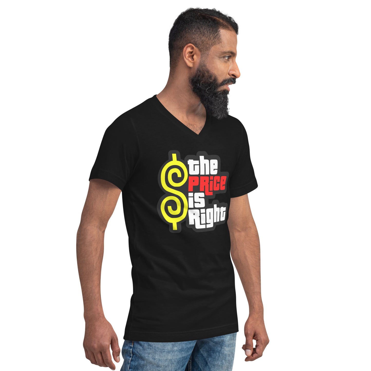 Unisex Short Sleeve V-Neck T-Shirt - The Price is Right T-Shirt