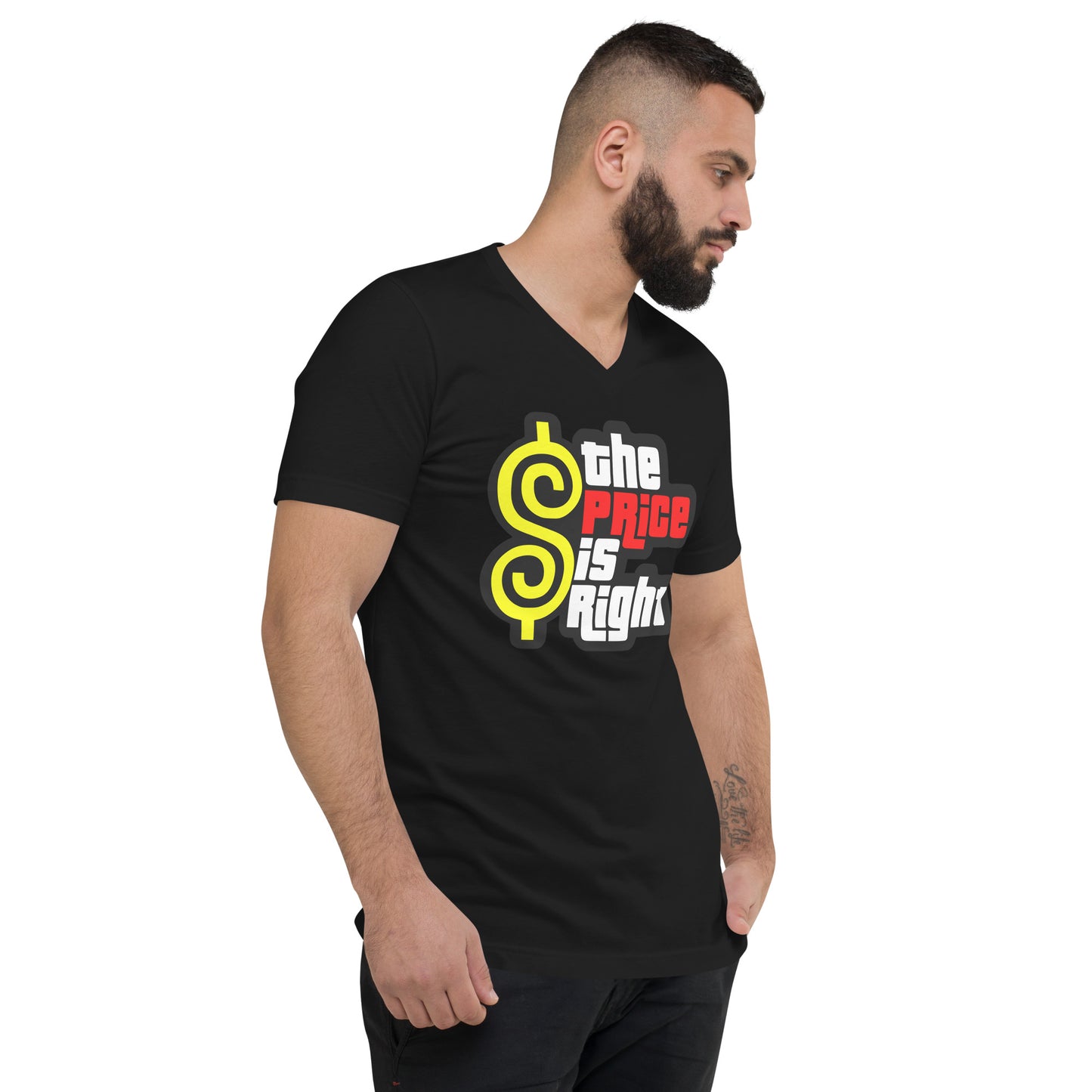 Unisex Short Sleeve V-Neck T-Shirt - The Price is Right T-Shirt