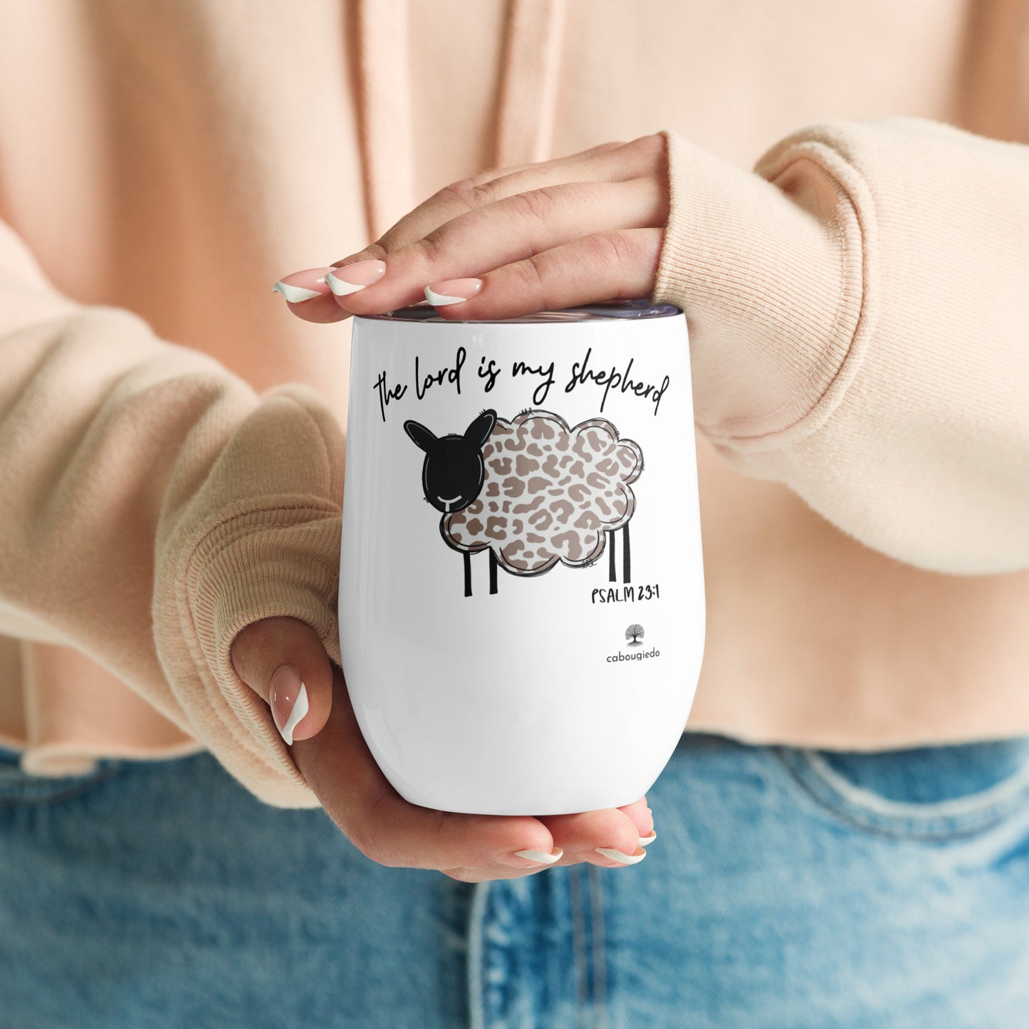 Wine tumbler - The Lord is My Shepherd Psalm 25:1