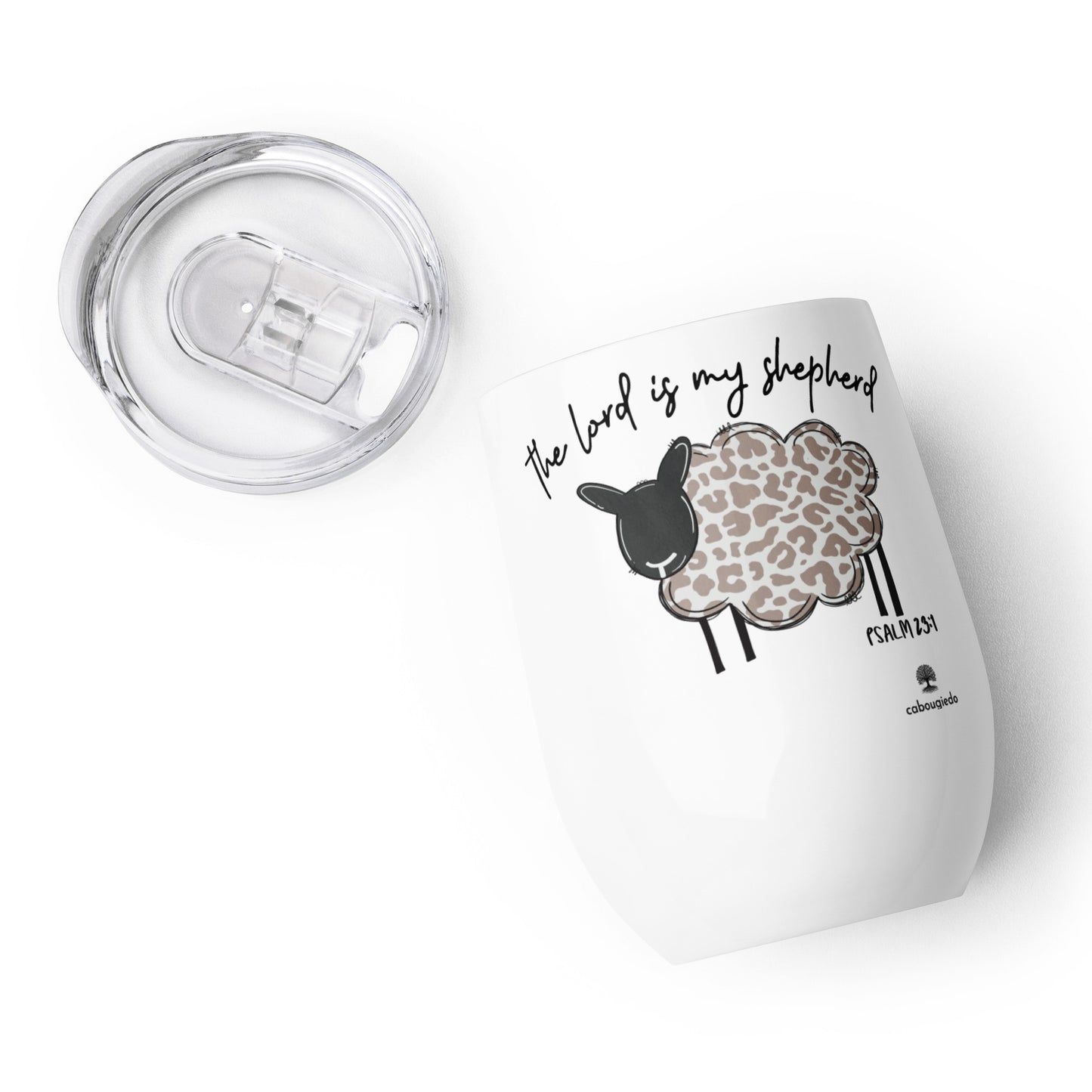 Wine tumbler - The Lord is My Shepherd Psalm 25:1