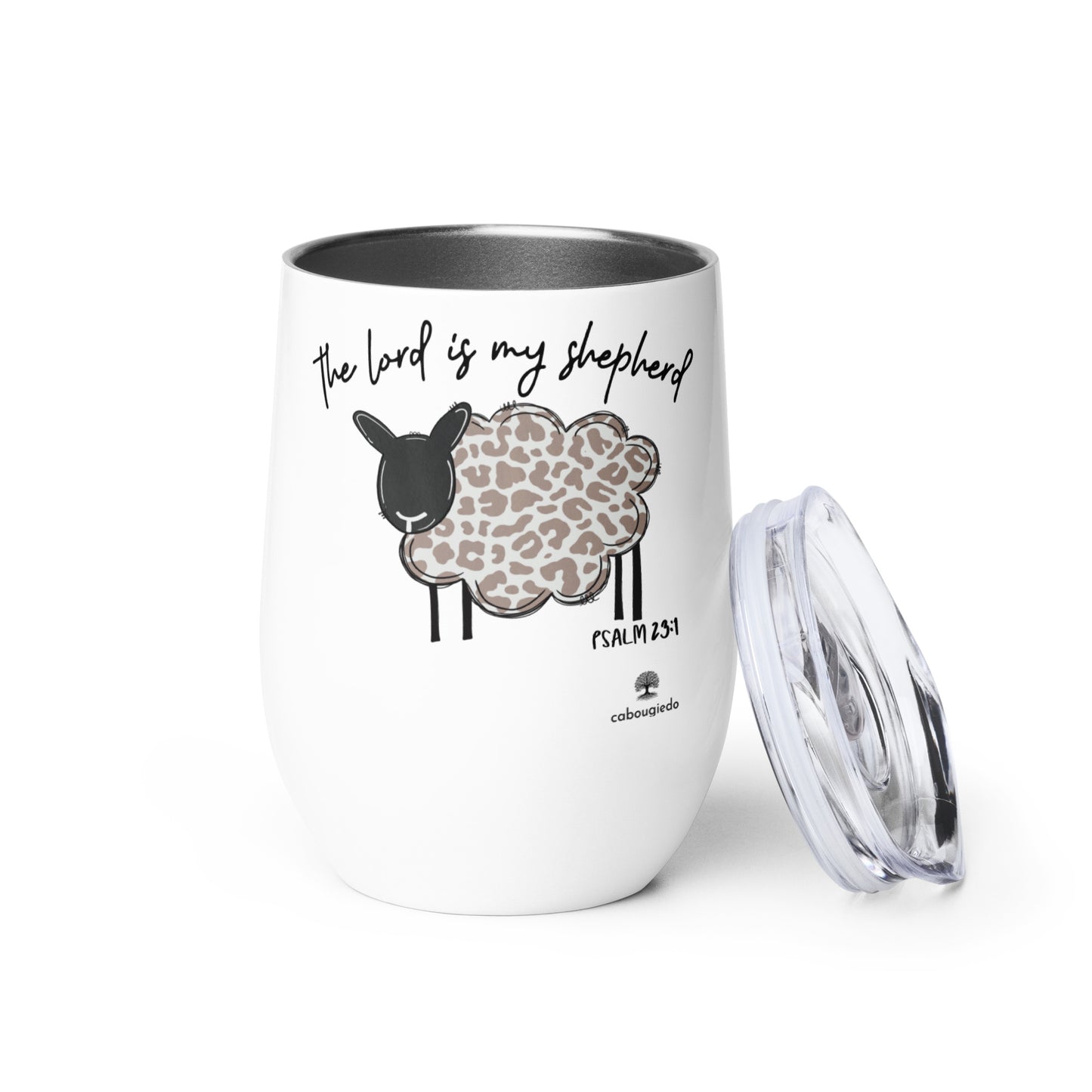 Wine tumbler - The Lord is My Shepherd Psalm 25:1