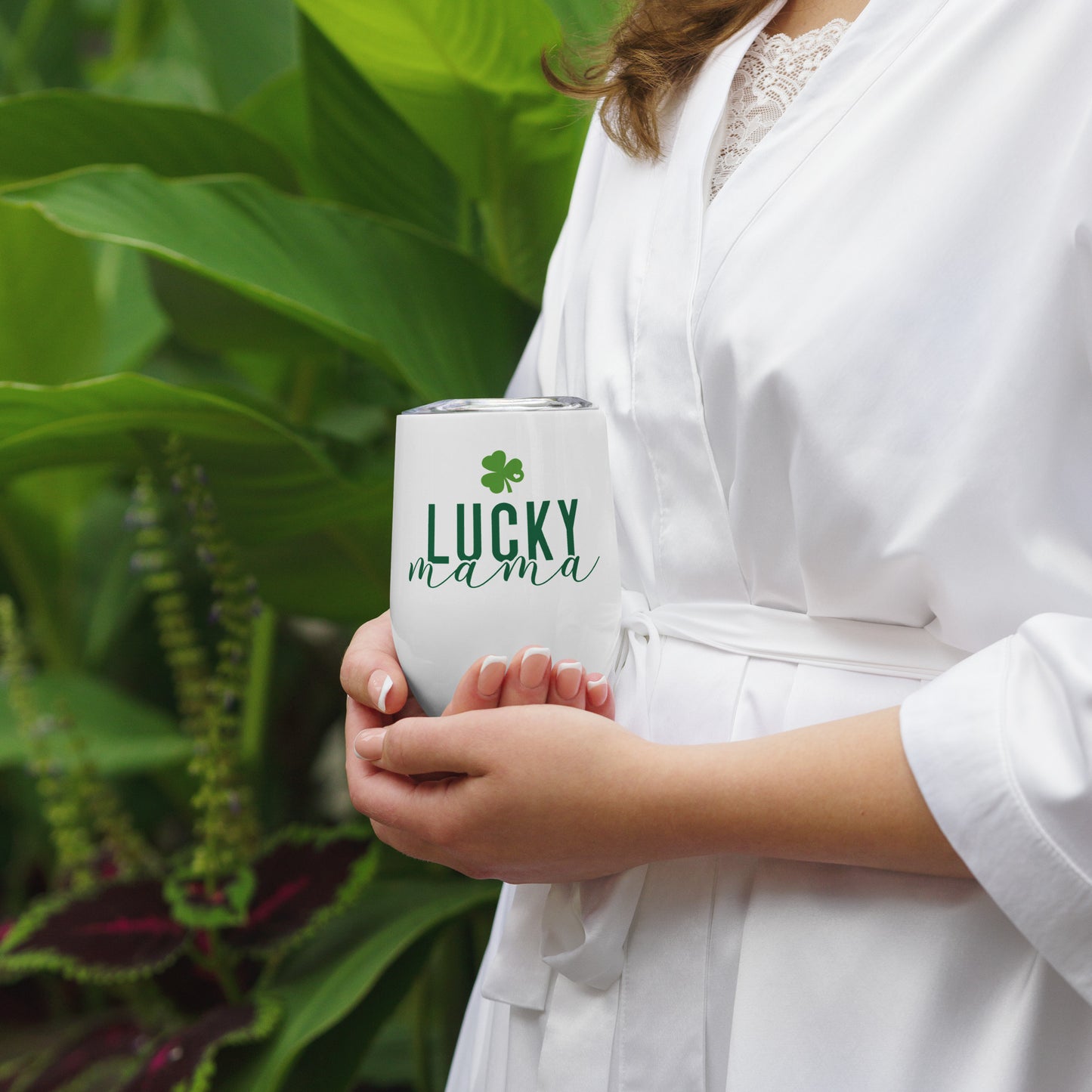 Wine tumbler - St Patty's Day Lucky Mama