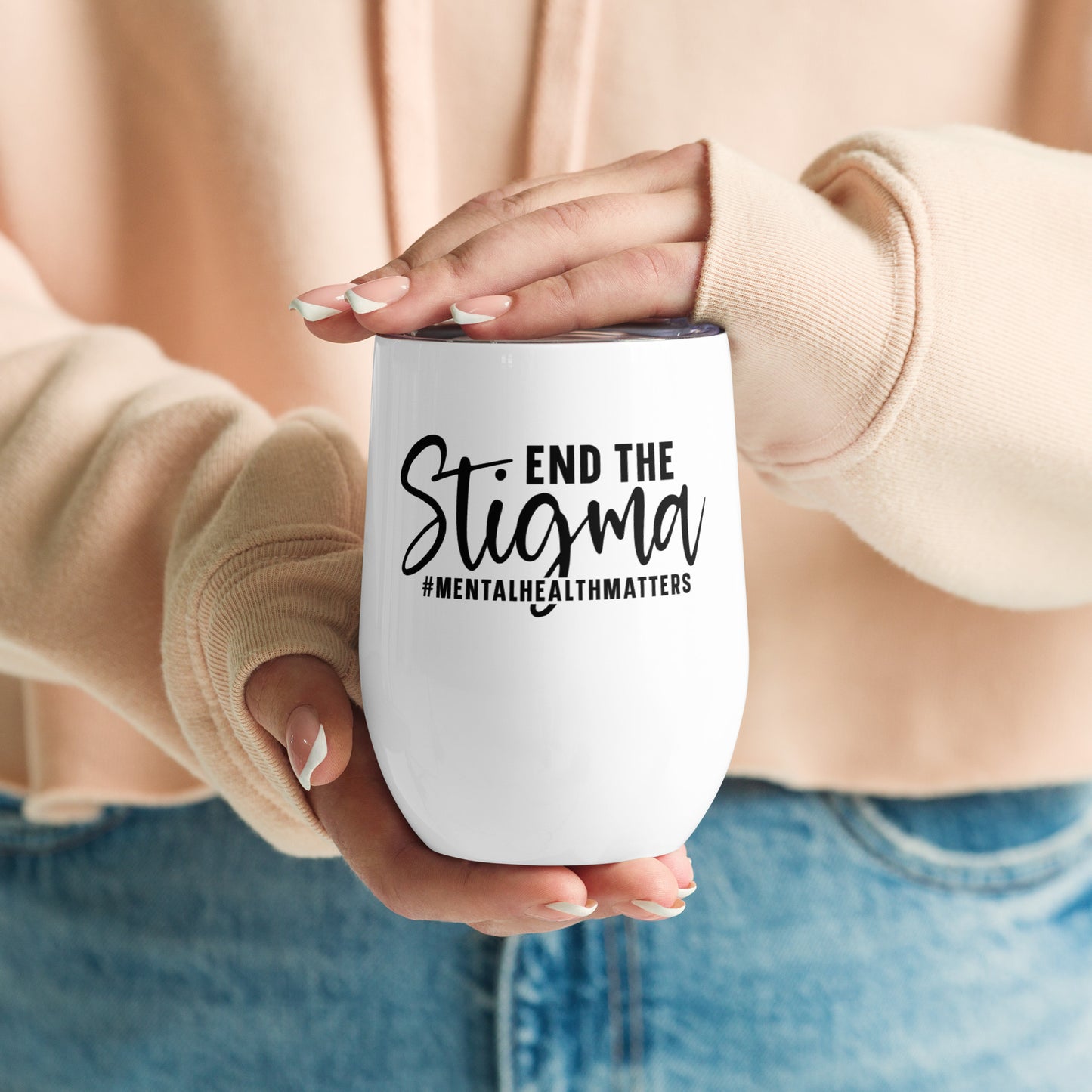 Wine tumbler - End The Stigma #MentalHealthMatters