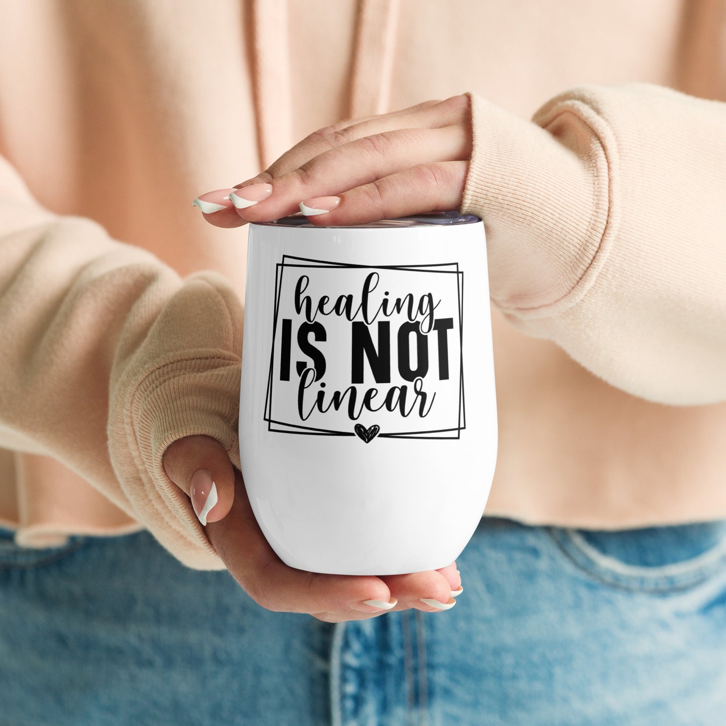 Wine tumbler - Healing Is Not Linear