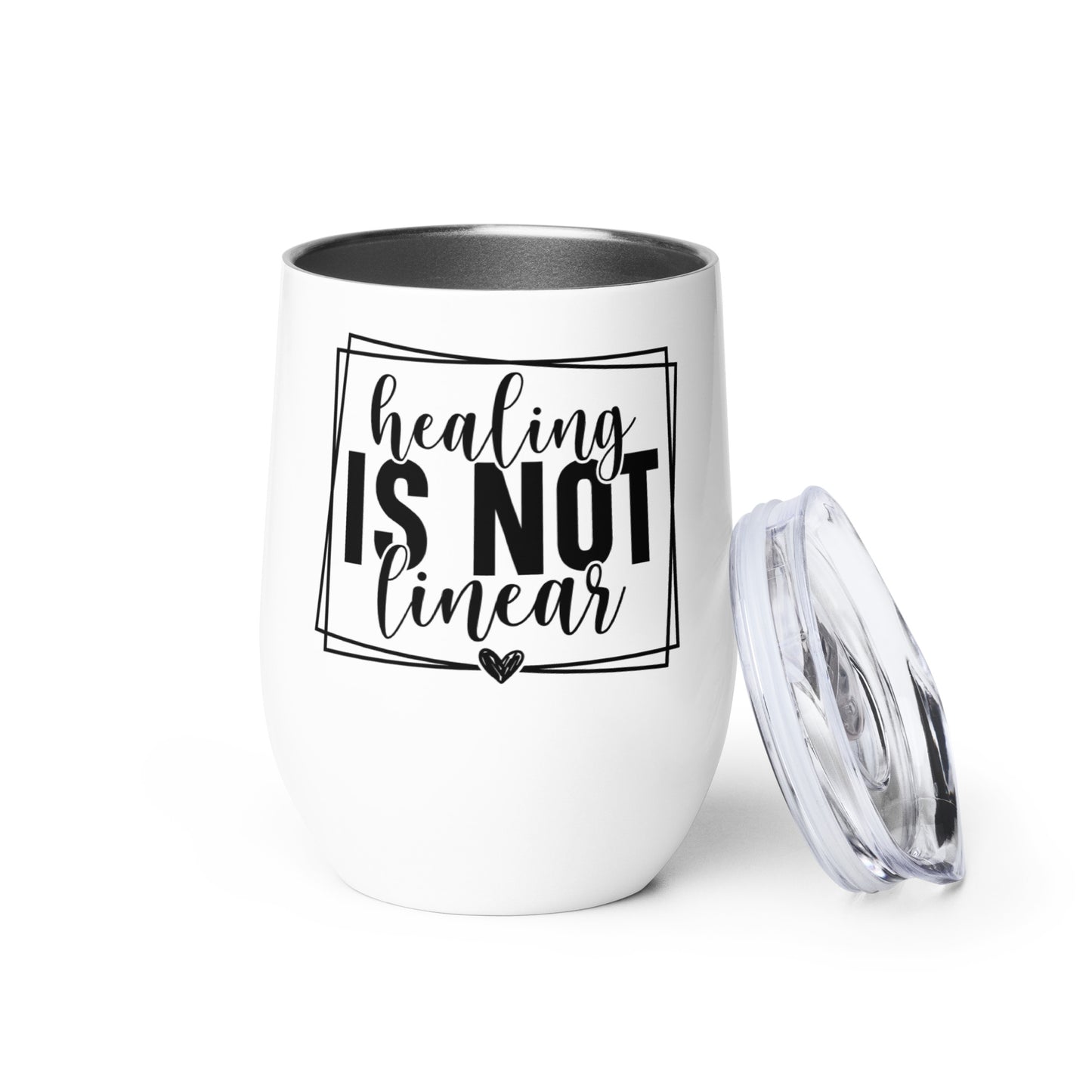 Wine tumbler - Healing Is Not Linear