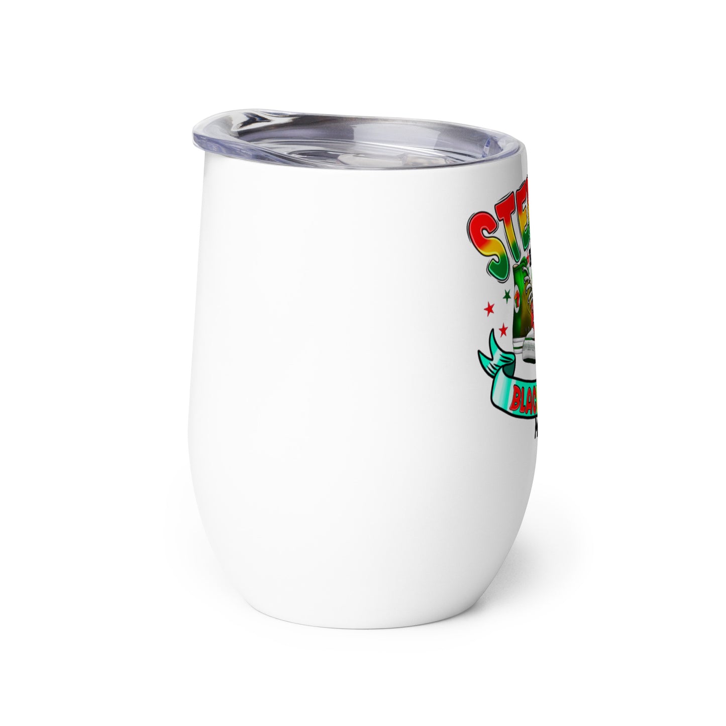 Wine tumbler - Steppin Into Black History Month