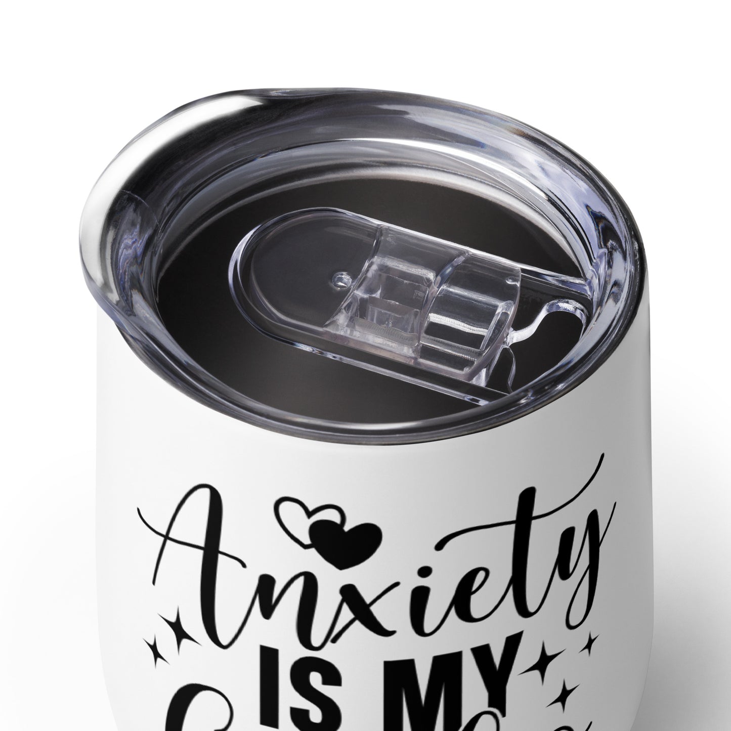 Wine tumbler - Anxiety is My Cardio