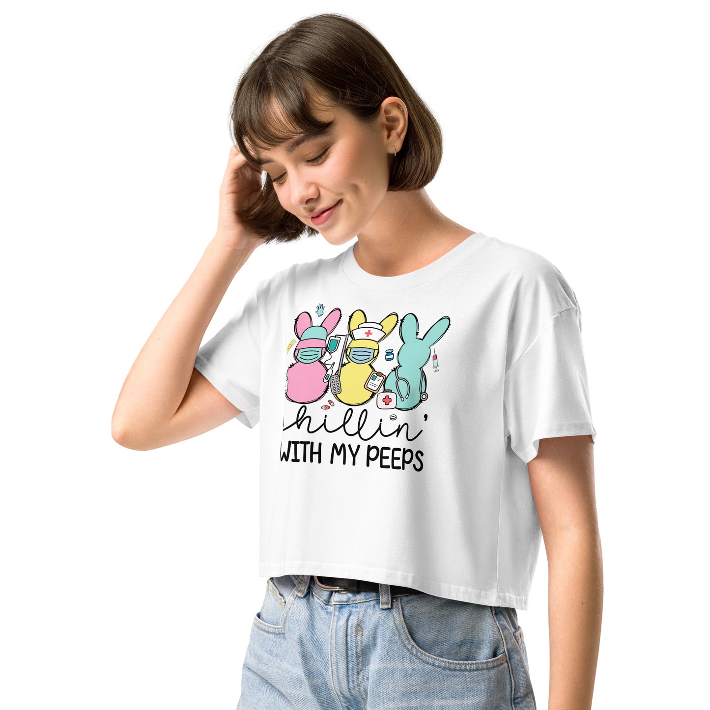 Women’s crop top - Chillin' With My Peeps