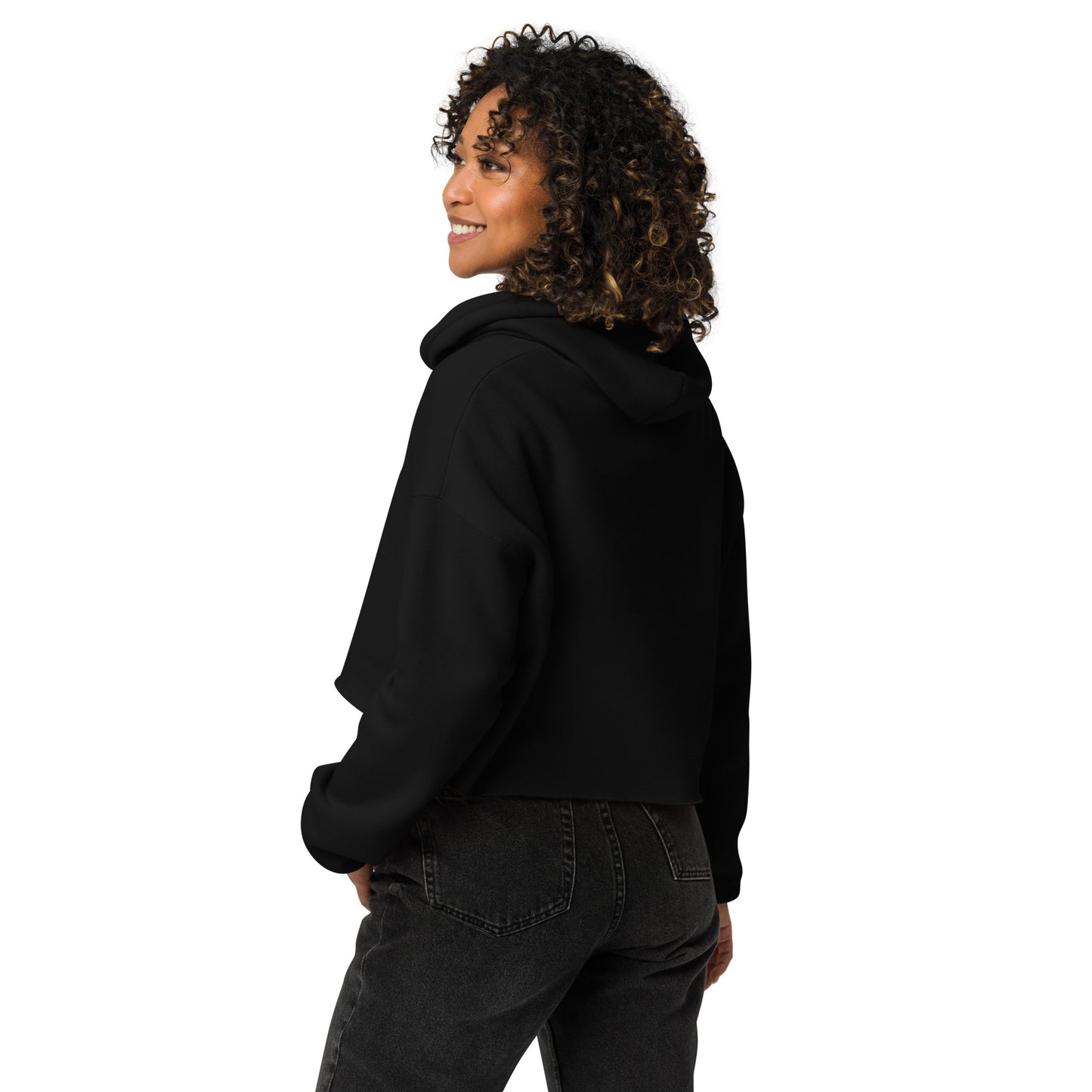 Crop Hoodie - CaBougieDo in Black