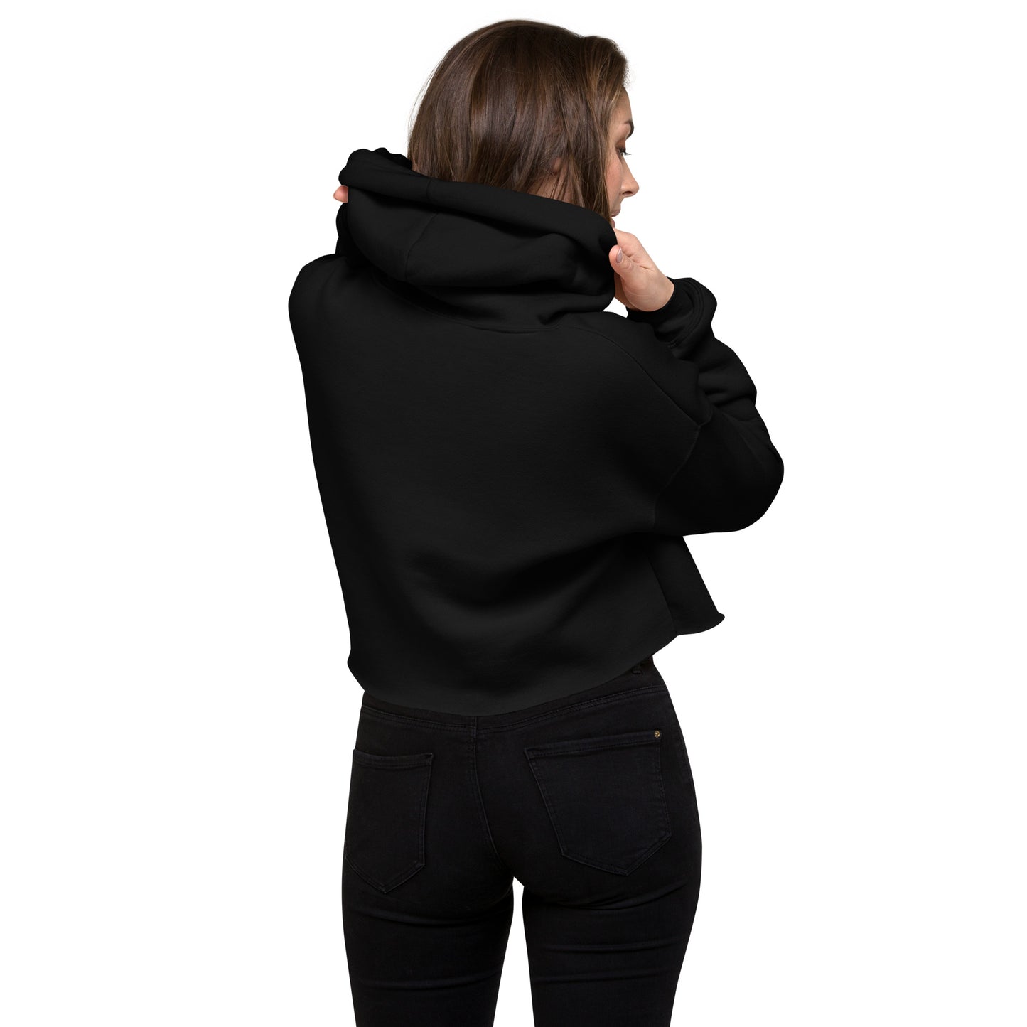 Crop Hoodie - CaBougieDo in Black