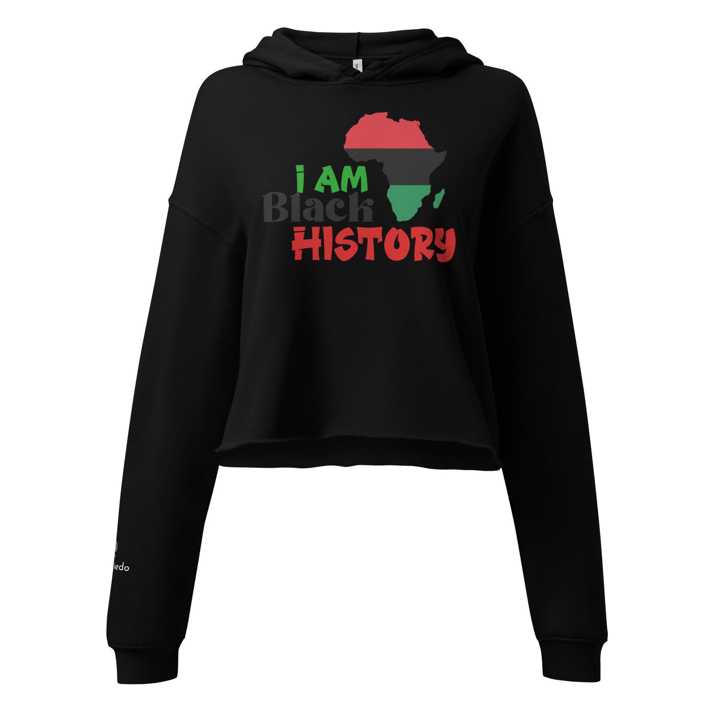 Women's Crop Hoodie - I am Black HIstory