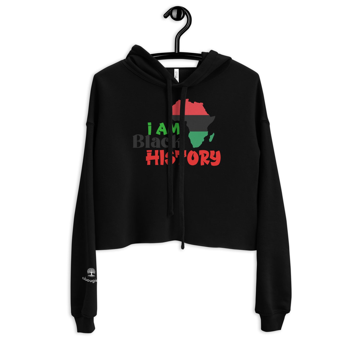 Women's Crop Hoodie - I am Black HIstory