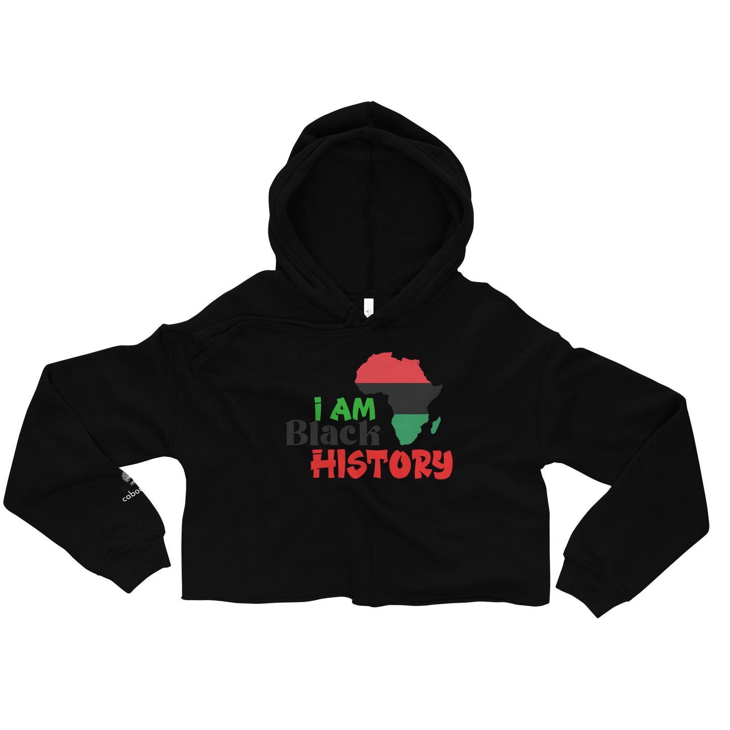 Women's Crop Hoodie - I am Black HIstory