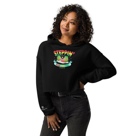 Crop Hoodie - Steppin Into Black History Month