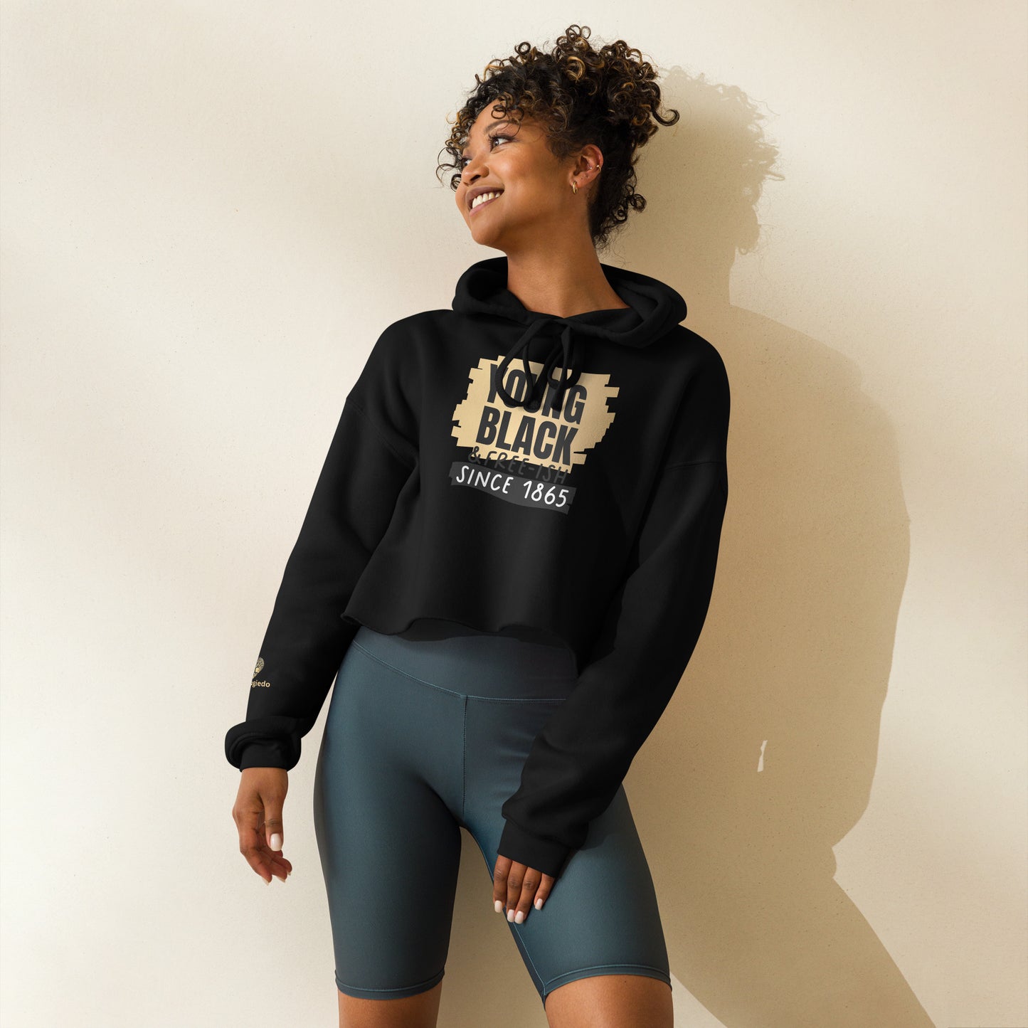 Crop Hoodie - Juneteenth Young Gifted and Freeish 1865