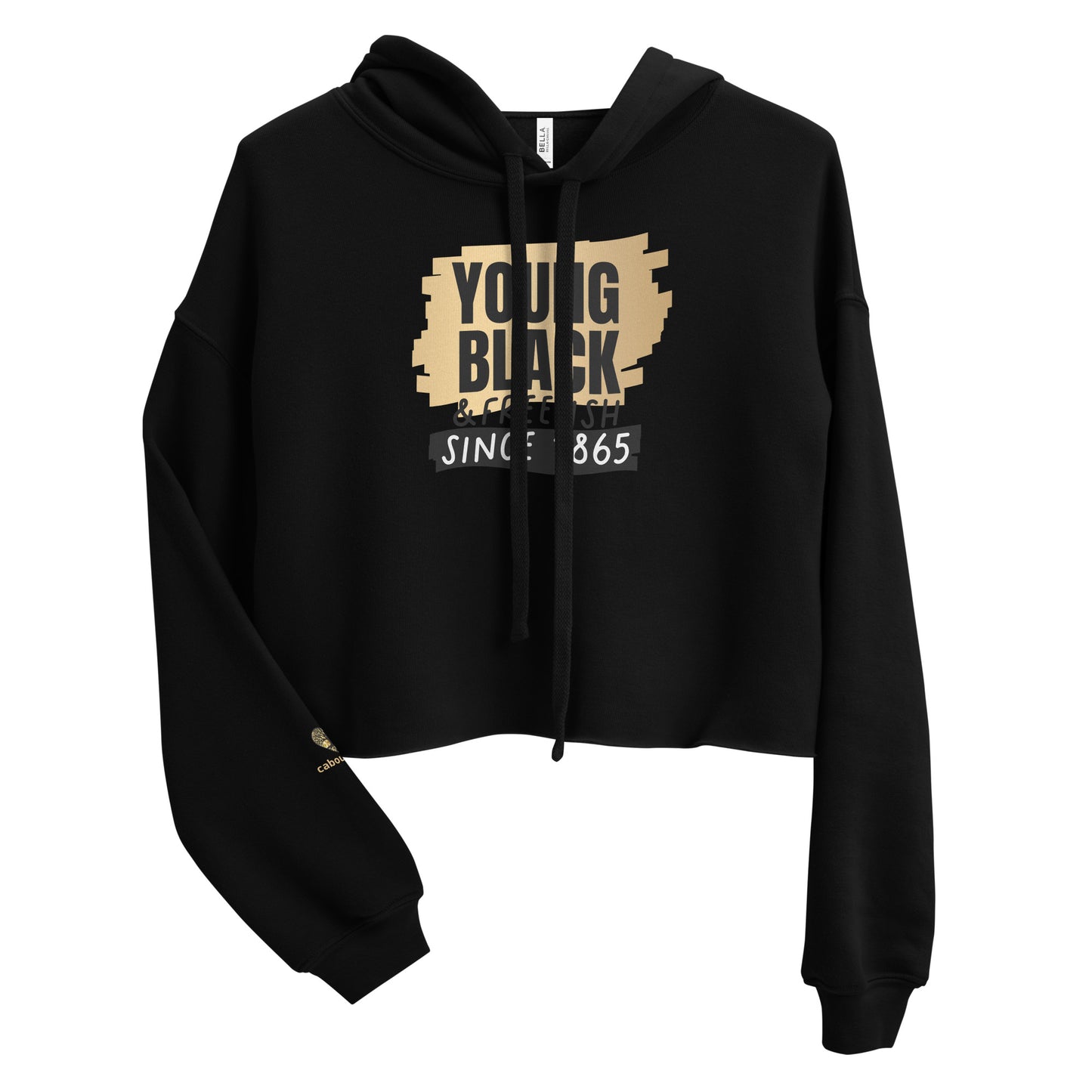 Crop Hoodie - Juneteenth Young Gifted and Freeish 1865