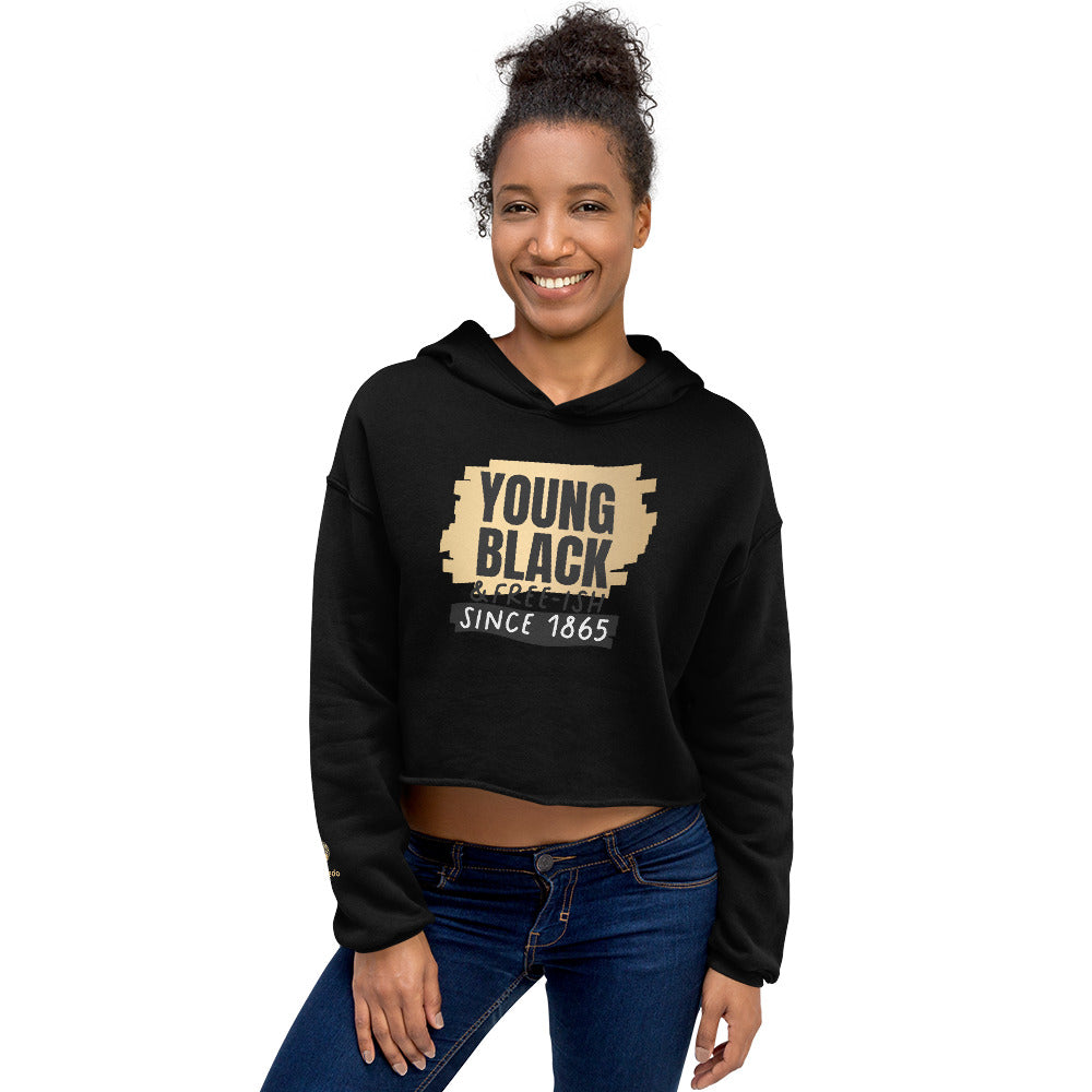 Crop Hoodie - Juneteenth Young Gifted and Freeish 1865