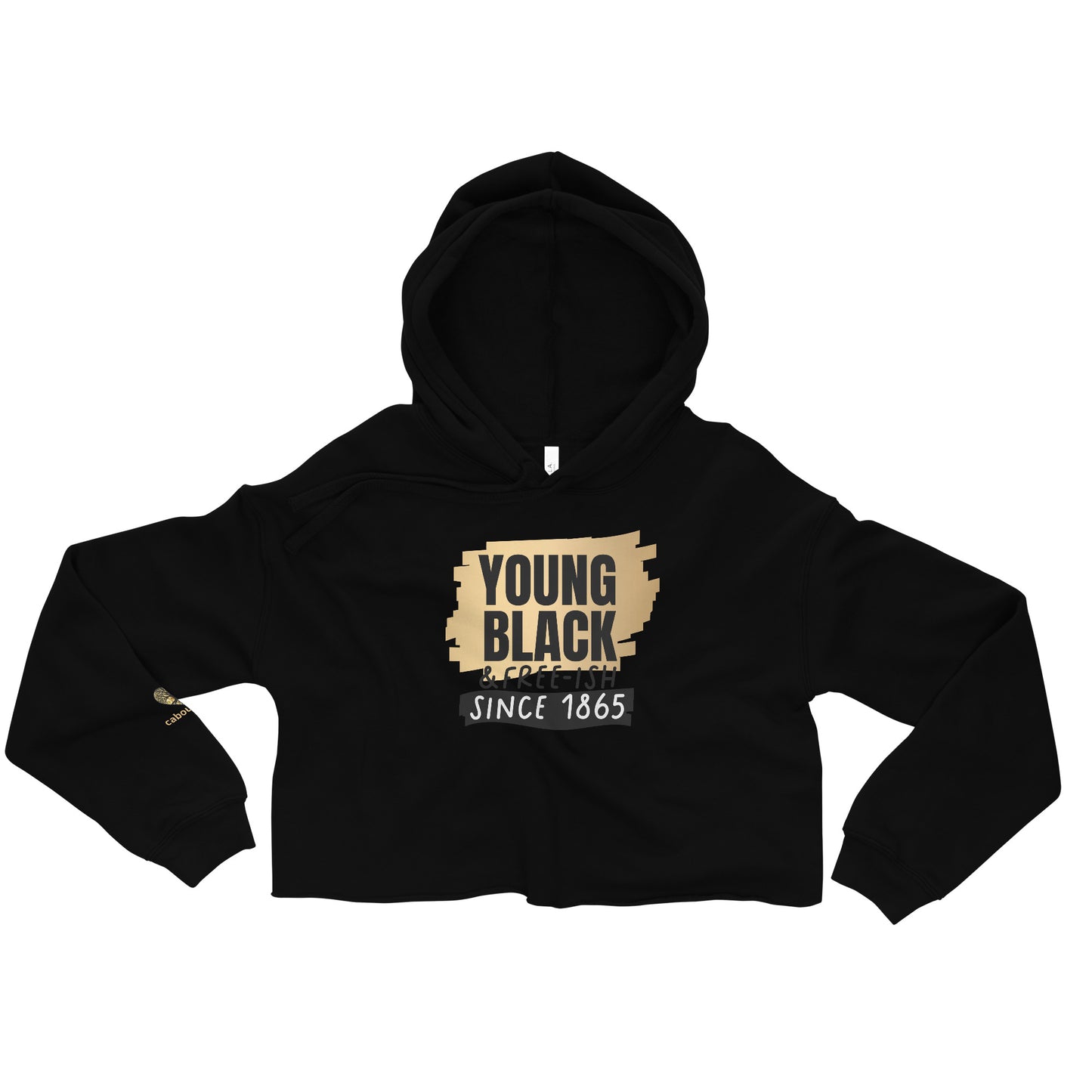 Crop Hoodie - Juneteenth Young Gifted and Freeish 1865