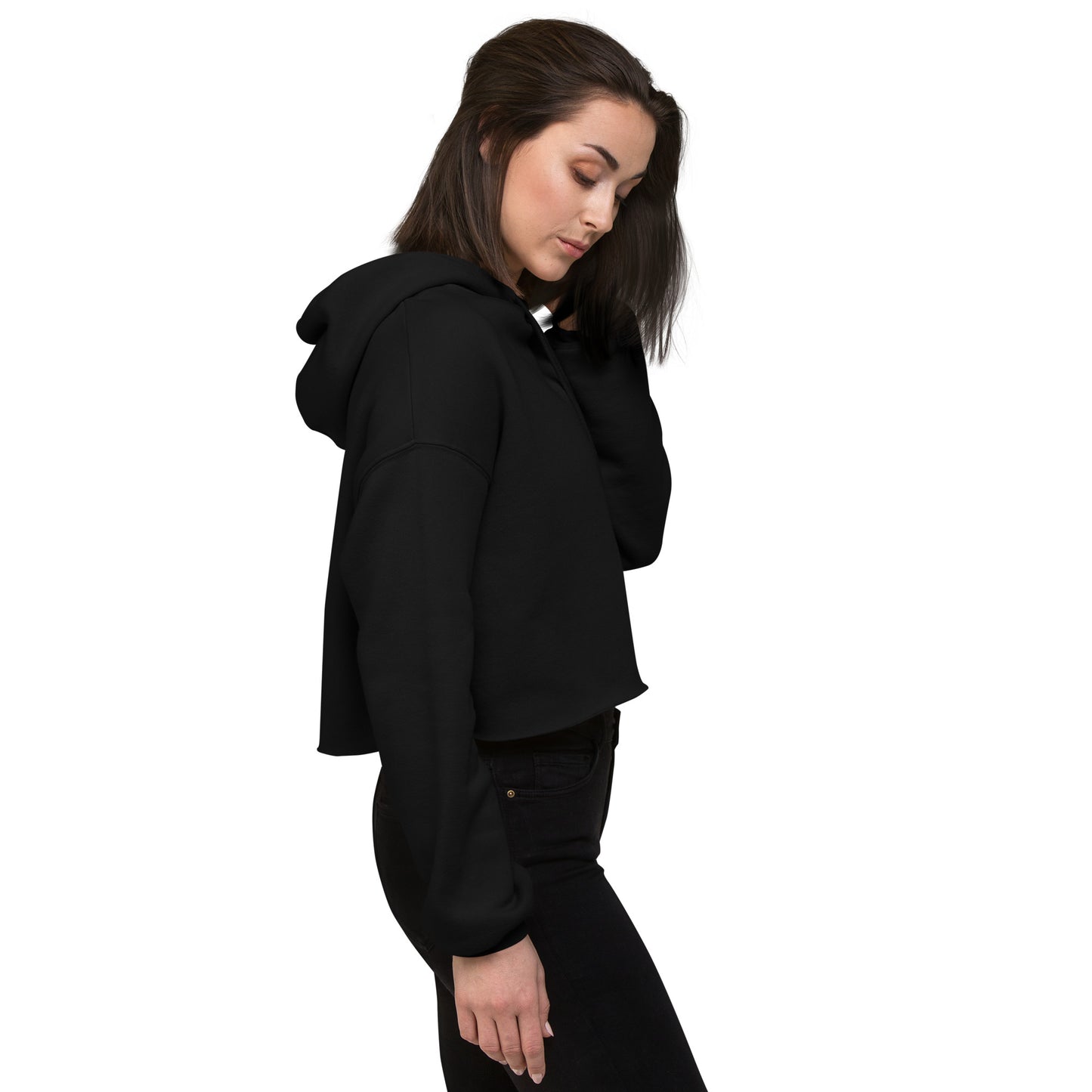 Crop Hoodie - CaBougieDo in Black