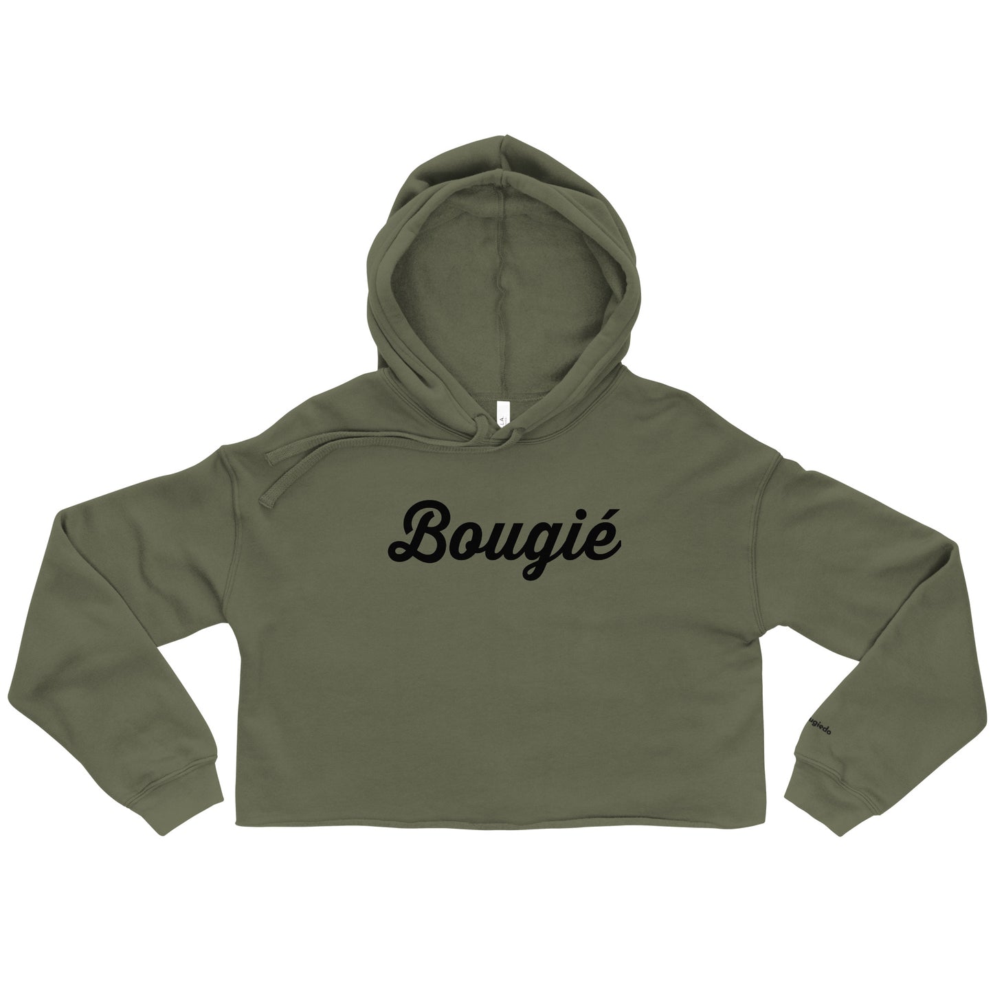 Crop Hoodie - Bougie (Black Print)