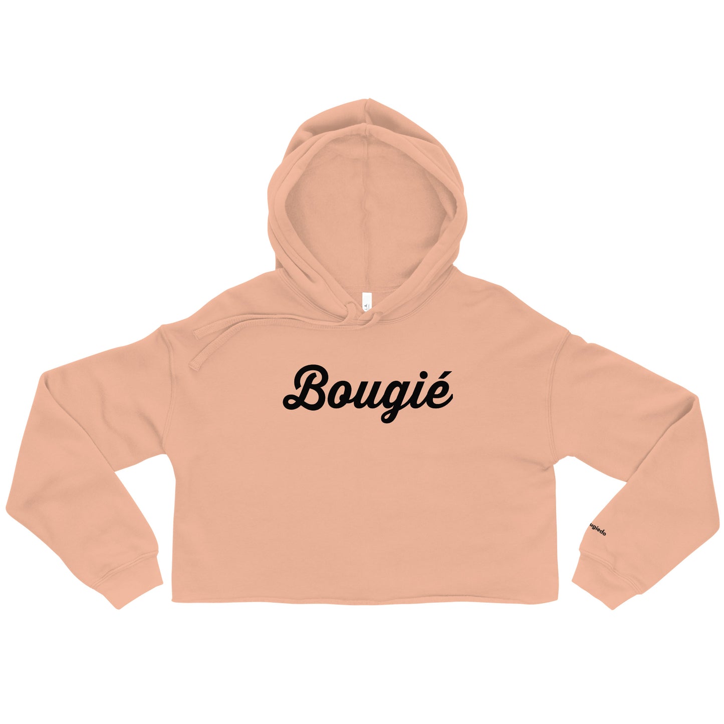 Crop Hoodie - Bougie (Black Print)