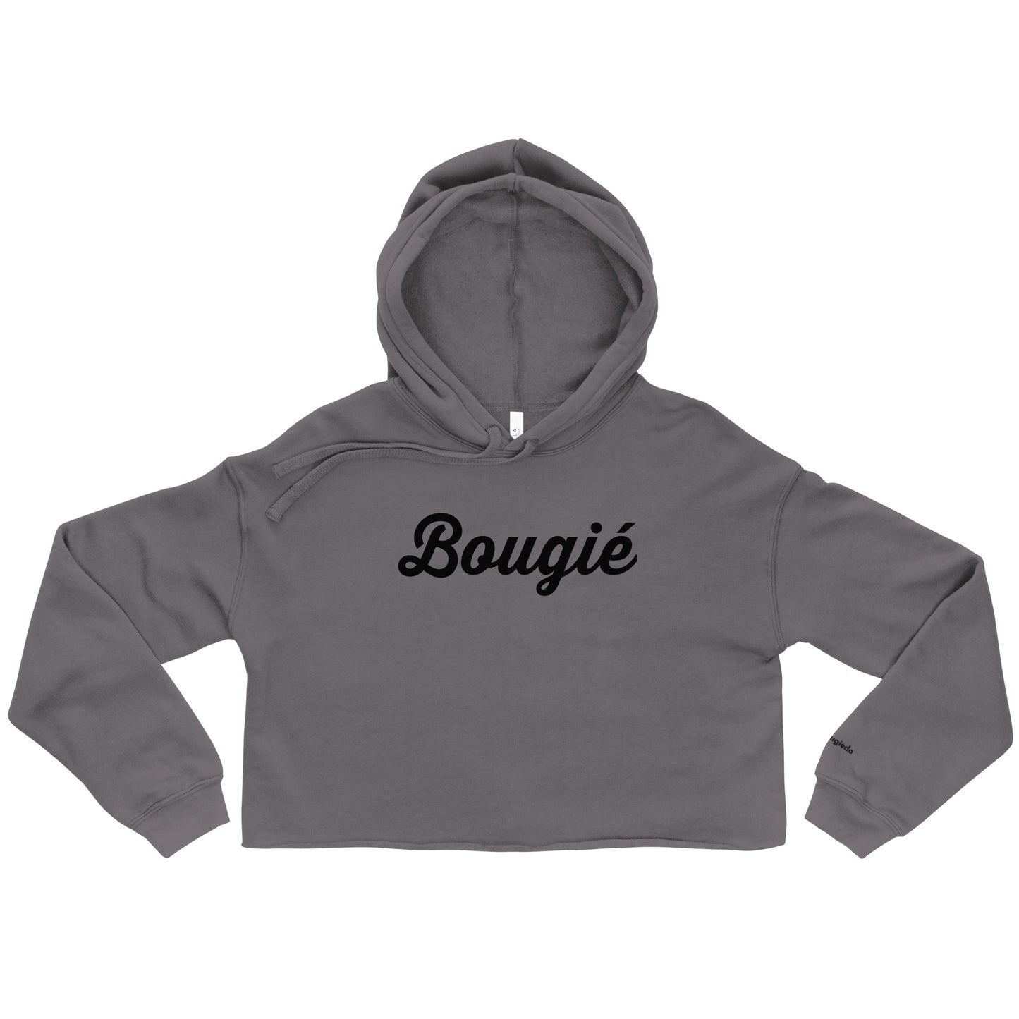 Crop Hoodie - Bougie (Black Print)