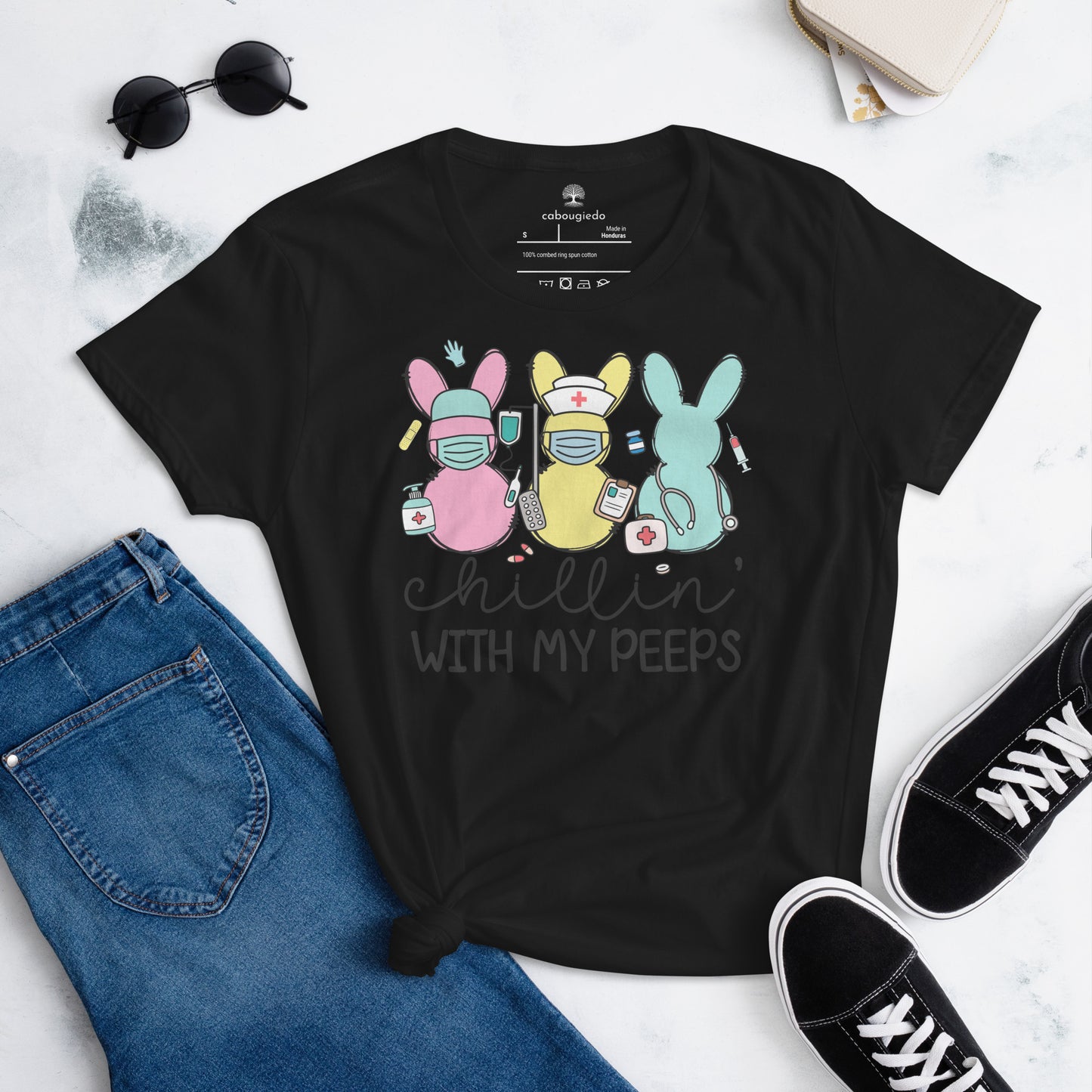 Women's short sleeve t-shirt - Chillin' With My Peeps