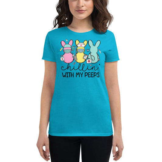 Women's short sleeve t-shirt - Chillin' With My Peeps