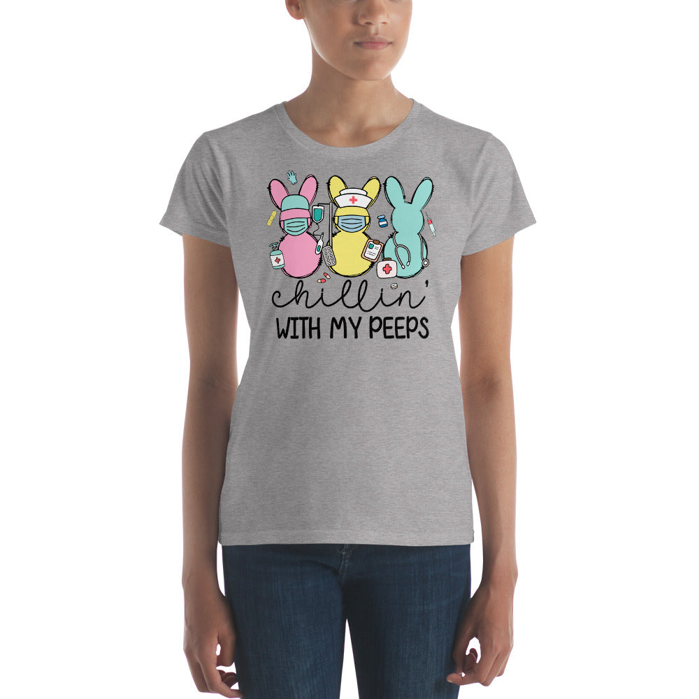 Women's short sleeve t-shirt - Chillin' With My Peeps