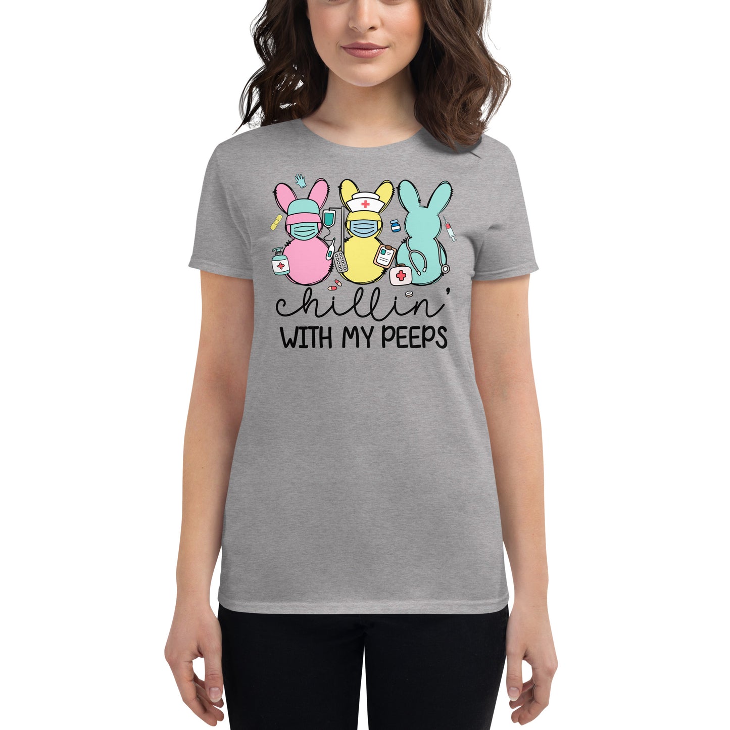 Women's short sleeve t-shirt - Chillin' With My Peeps