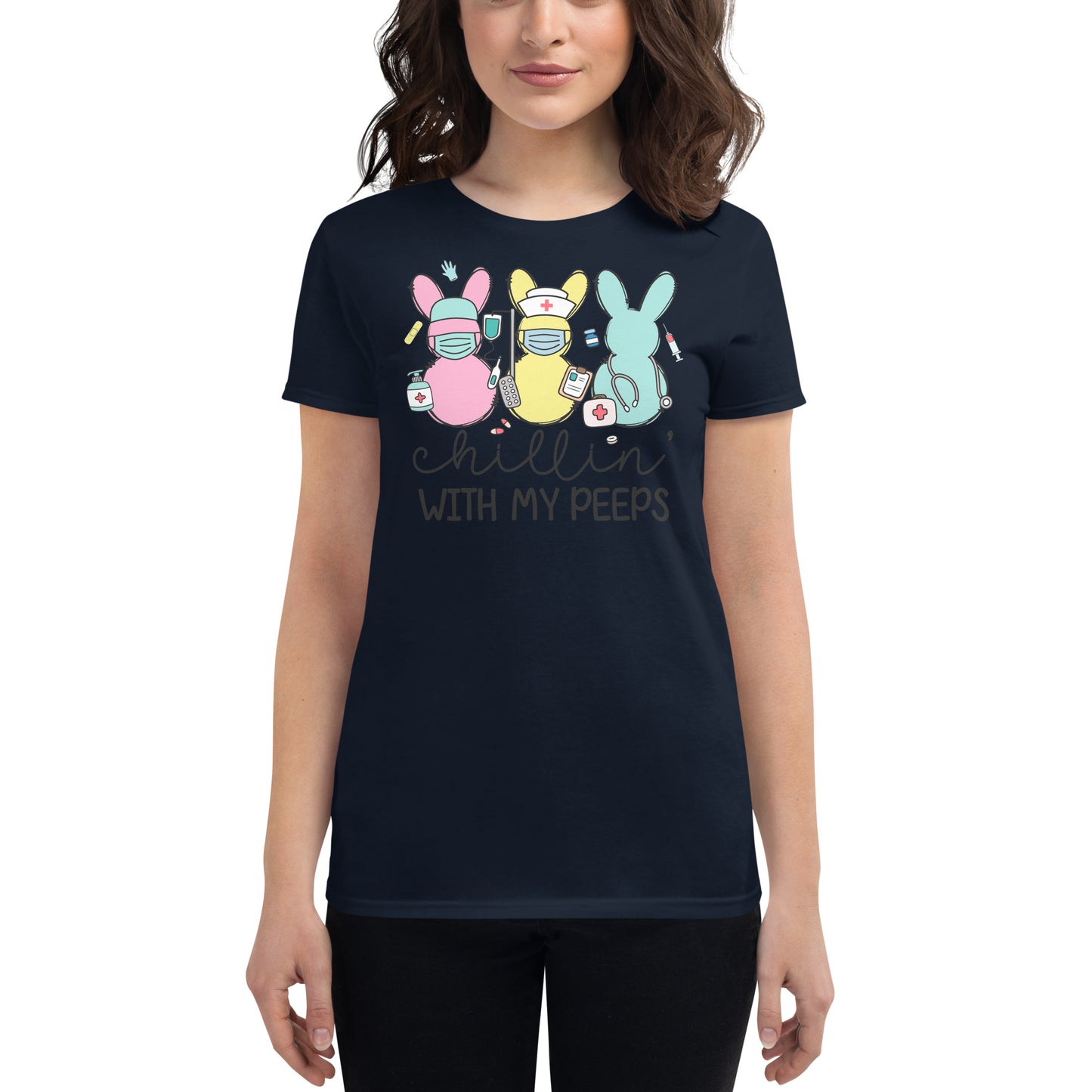 Women's short sleeve t-shirt - Chillin' With My Peeps