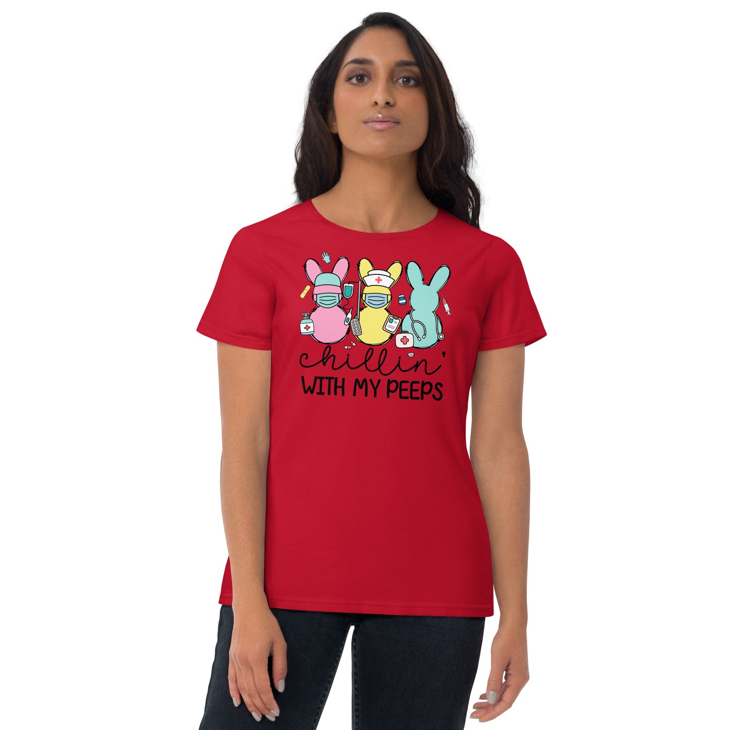 Women's short sleeve t-shirt - Chillin' With My Peeps