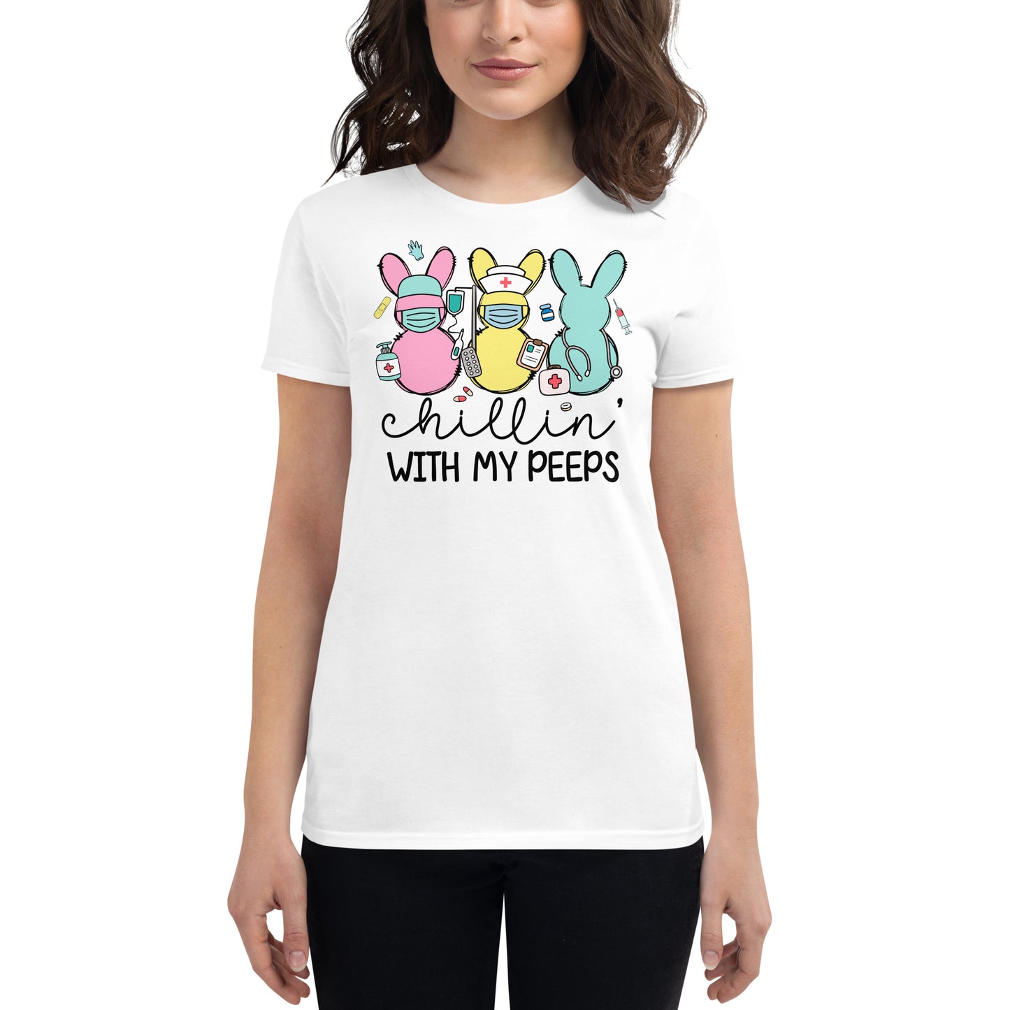 Women's short sleeve t-shirt - Chillin' With My Peeps