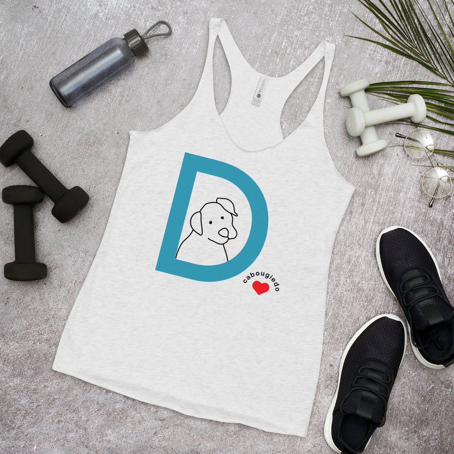 Women's Racerback Tank - D for Dog Heart