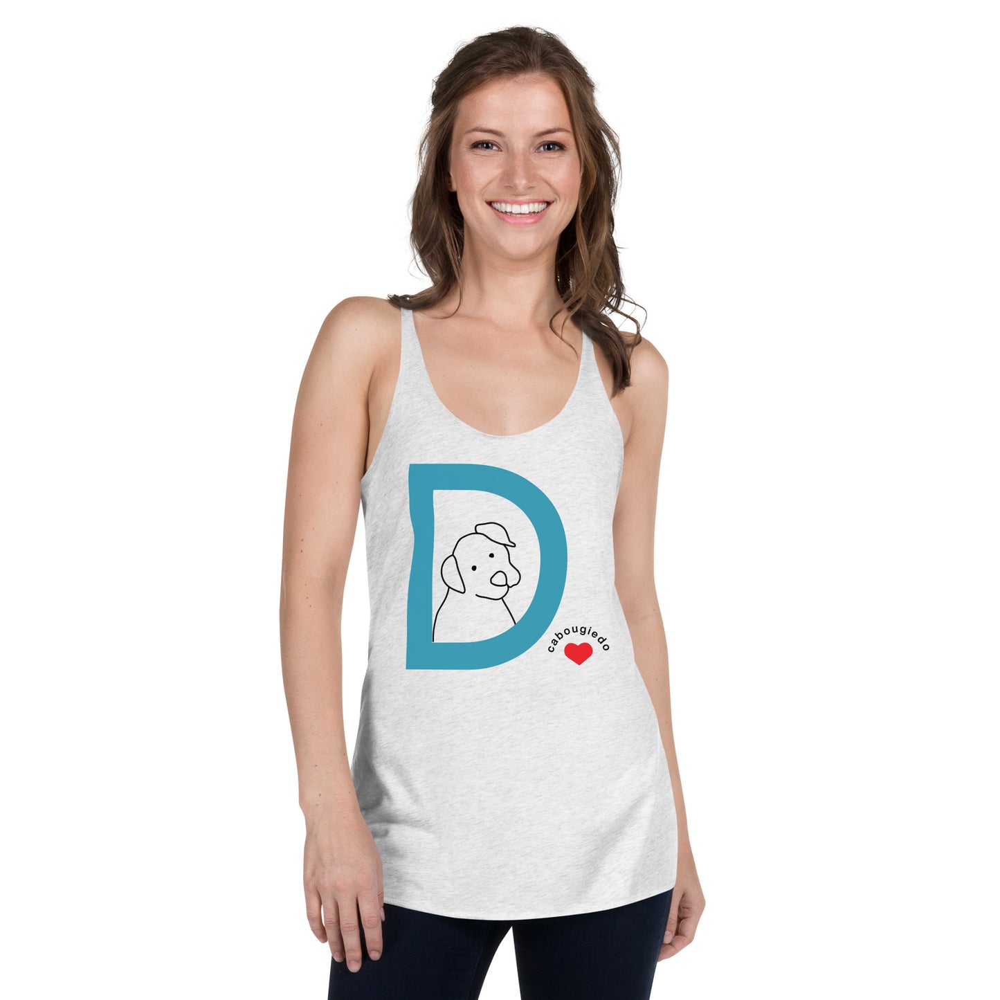 Women's Racerback Tank - D for Dog Heart