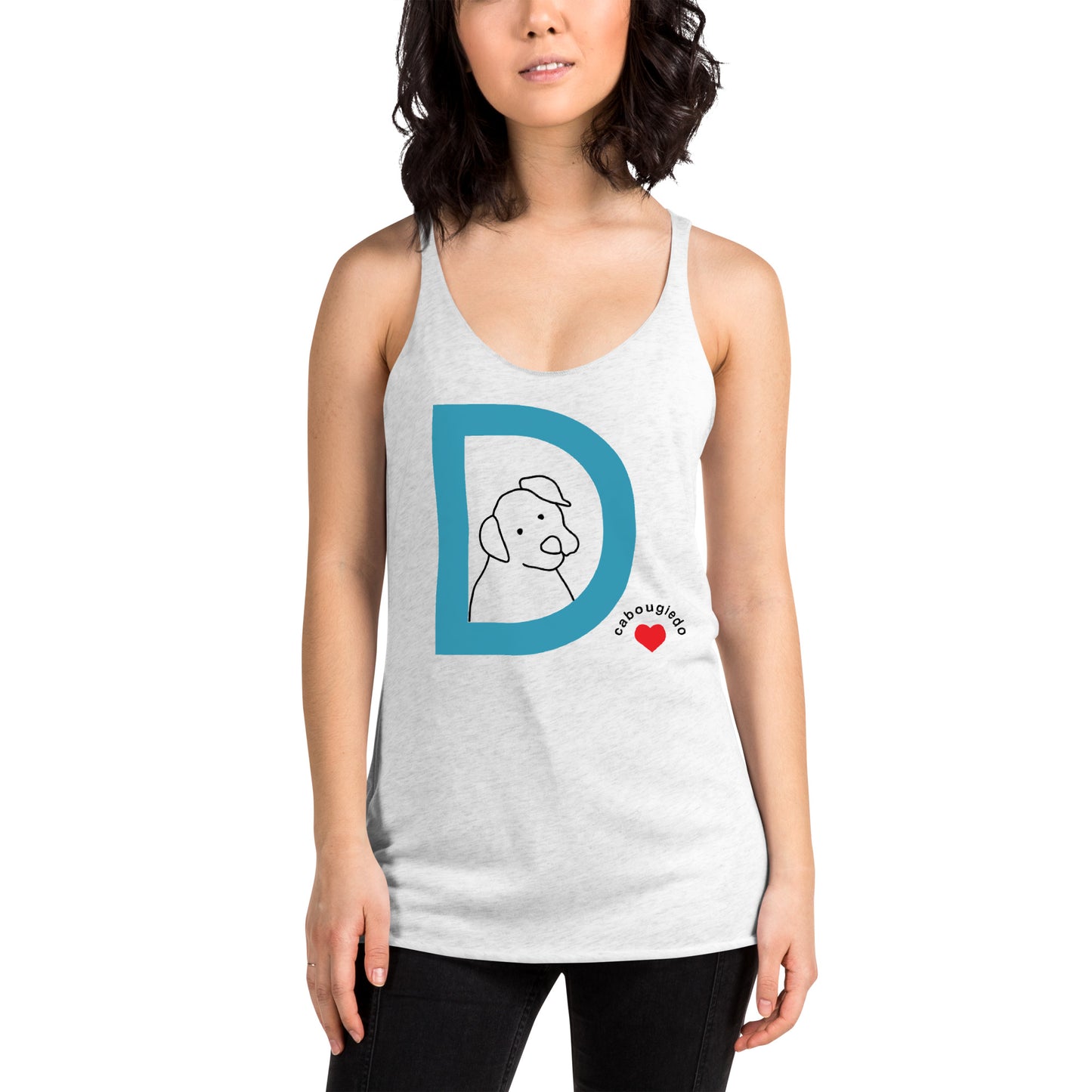 Women's Racerback Tank - D for Dog Heart