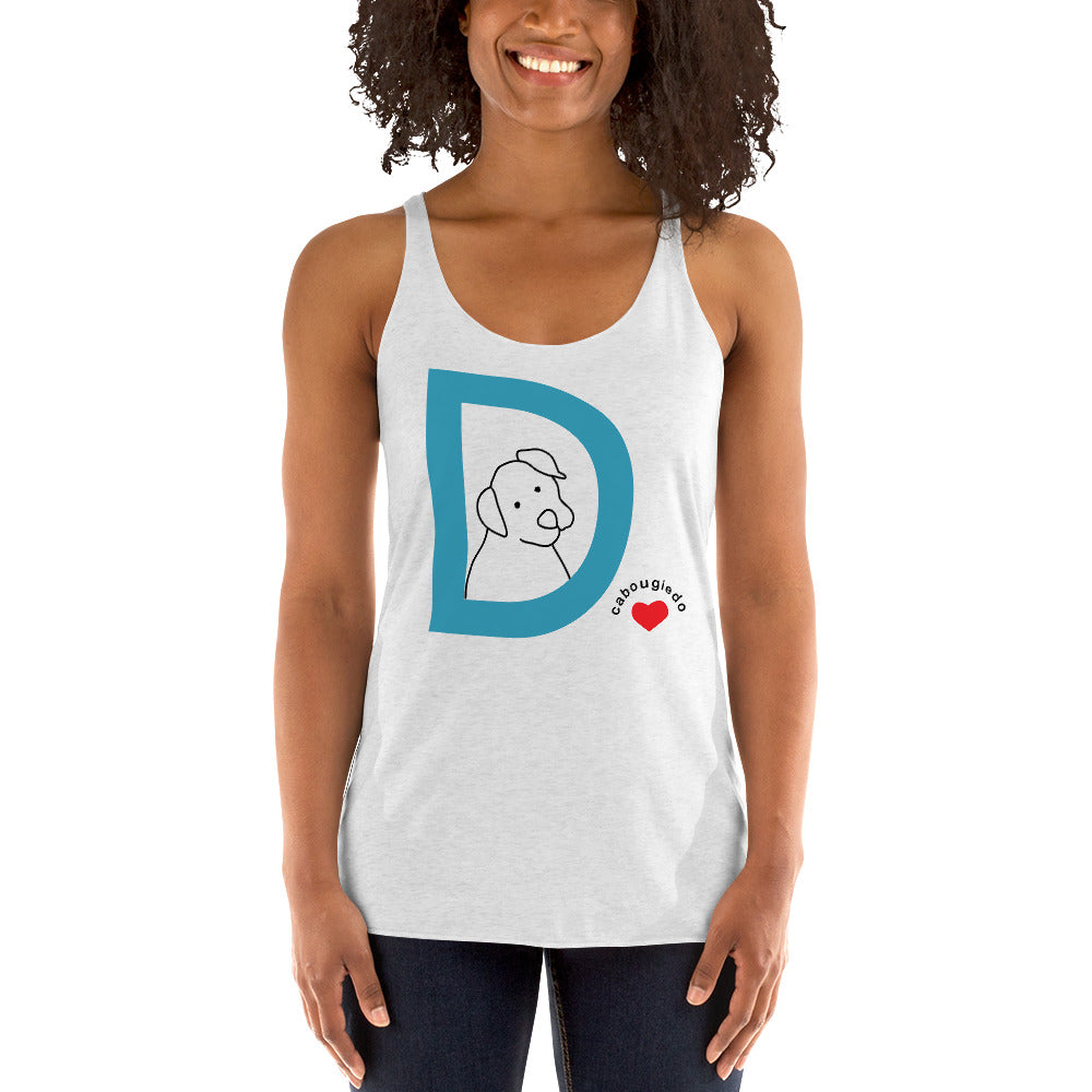 Women's Racerback Tank - D for Dog Heart