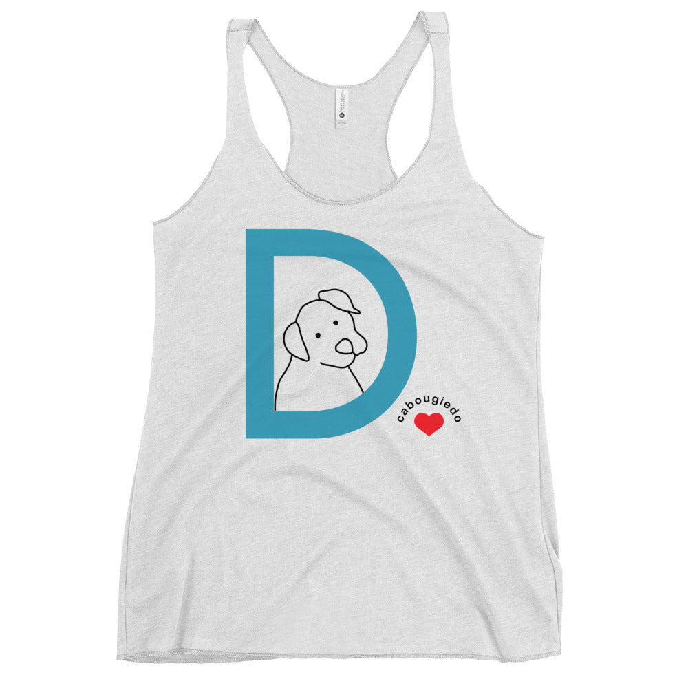 Women's Racerback Tank - D for Dog Heart