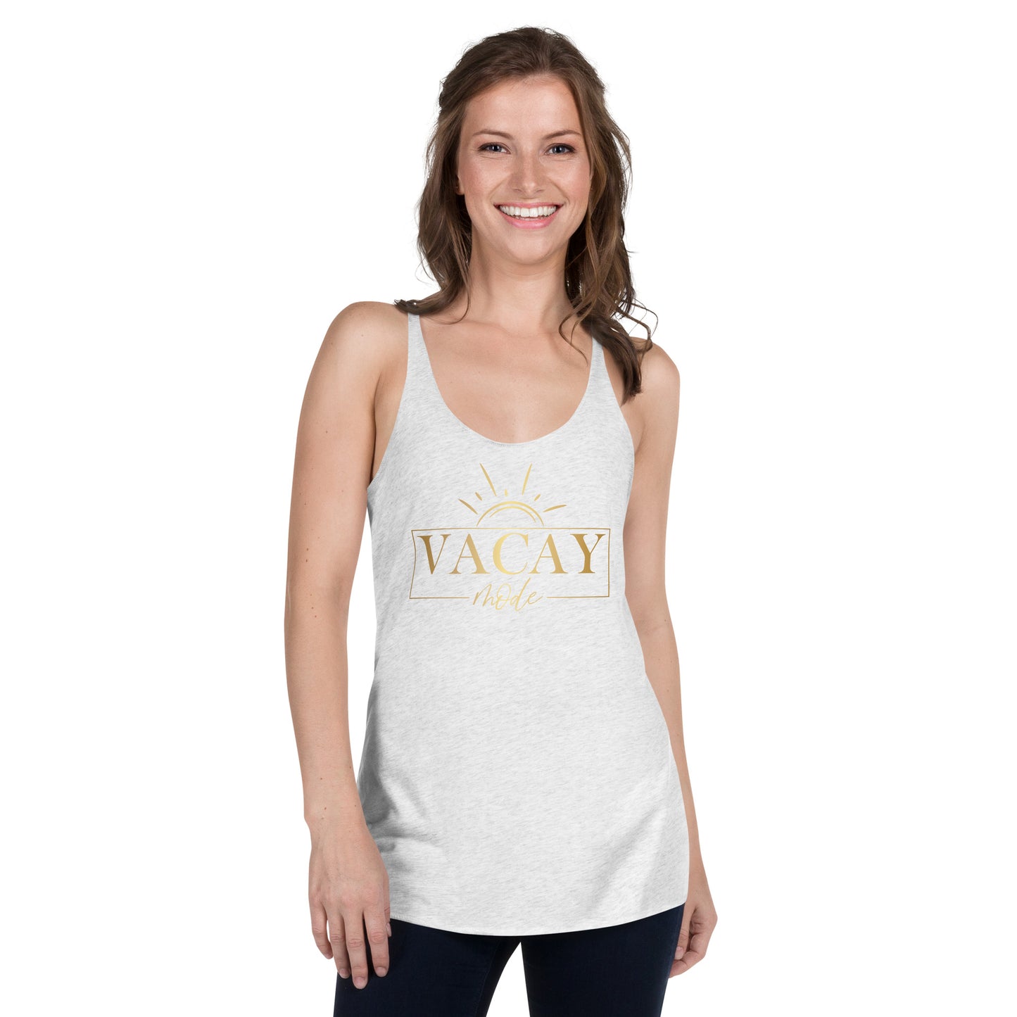 Women's Racerback Tank  - Vacay Mode Gold