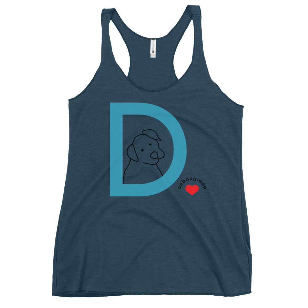 Women's Racerback Tank - D for Dog Heart