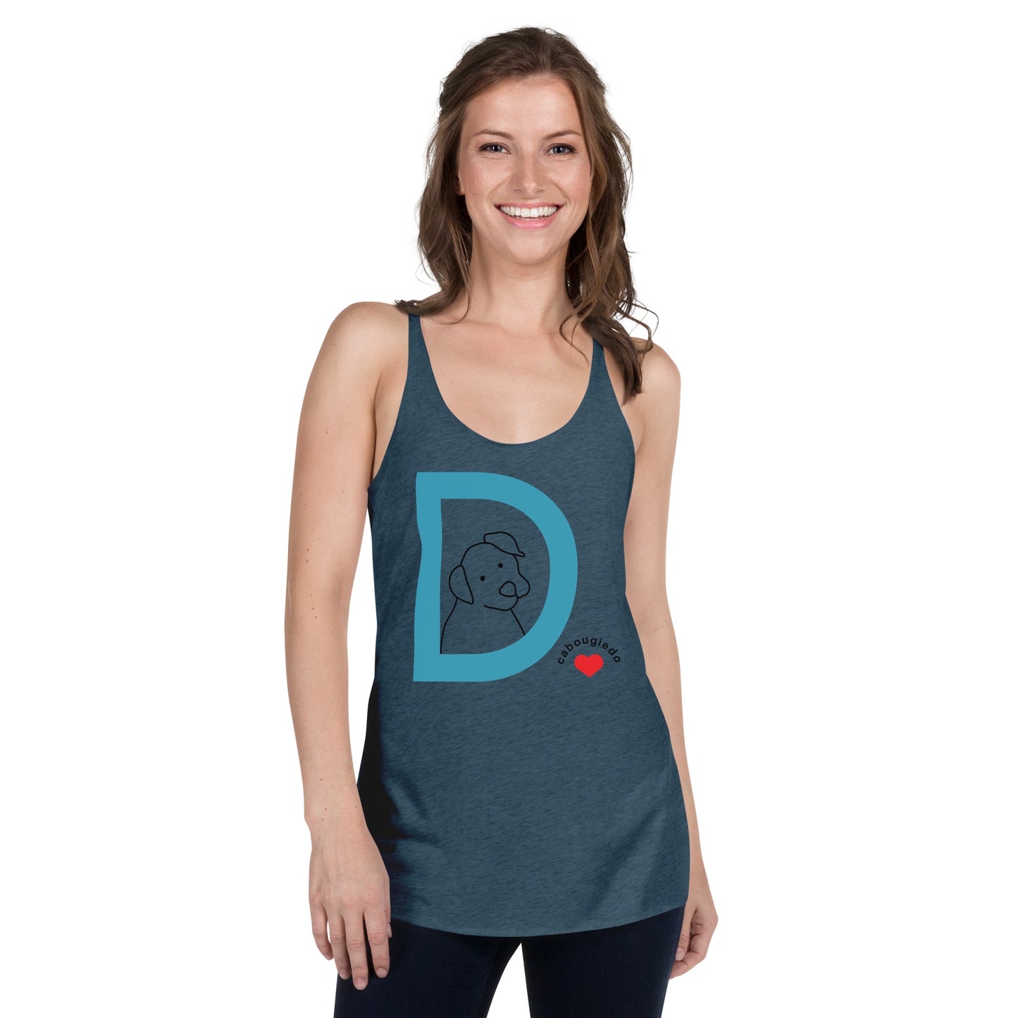 Women's Racerback Tank - D for Dog Heart