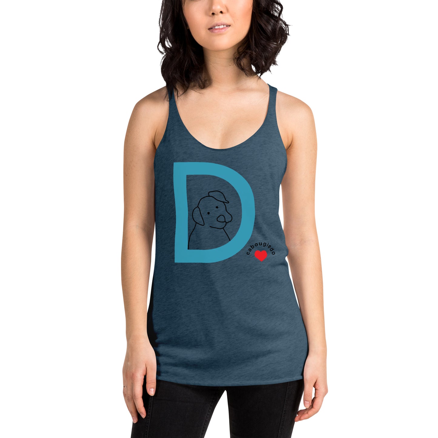 Women's Racerback Tank - D for Dog Heart